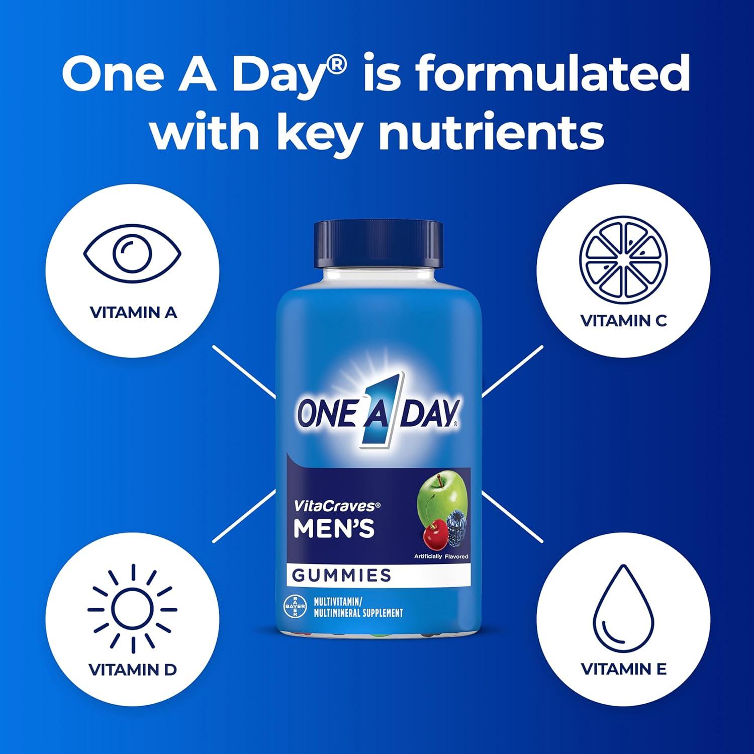 One A Day Gominolas Multivitaminas para Hombres 170 Unidades