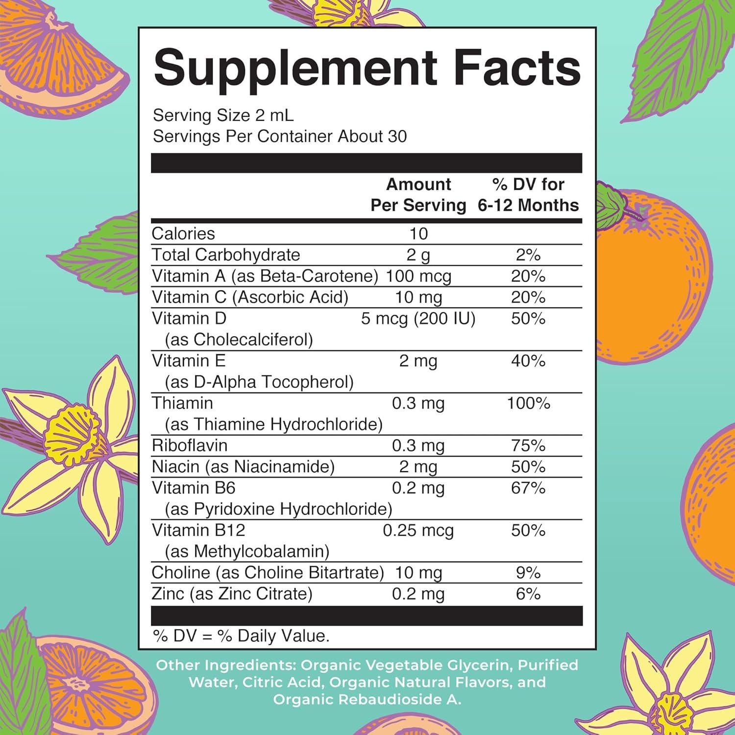 Gotas Líquidas Multivitaminas Orgánicas MaryRuth 59.15 ml