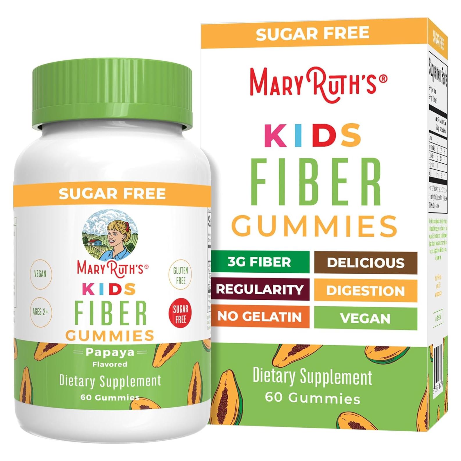 Gomas de Fibra Veganas MaryRuth para Niños 60 Unidades