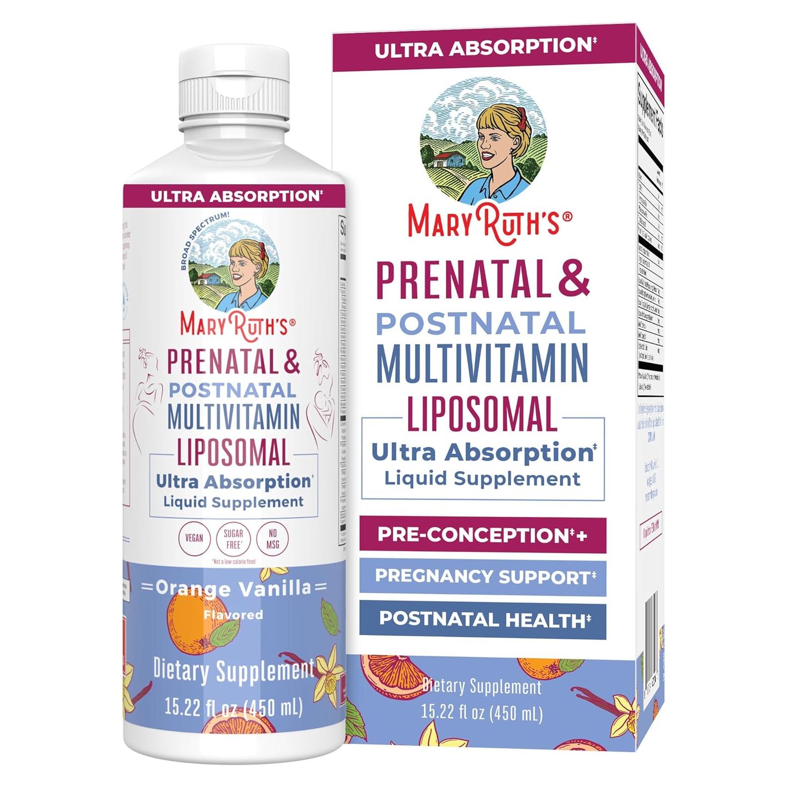 Multivitamínico Prenatal y Postnatal MaryRuth 30 Porciones