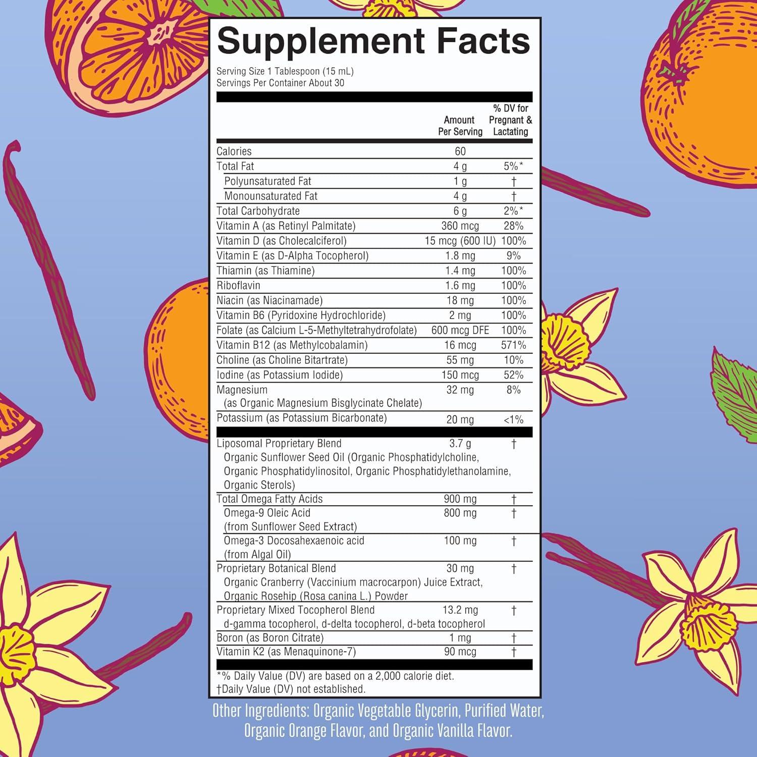 Multivitamínico Prenatal y Postnatal MaryRuth 30 Porciones