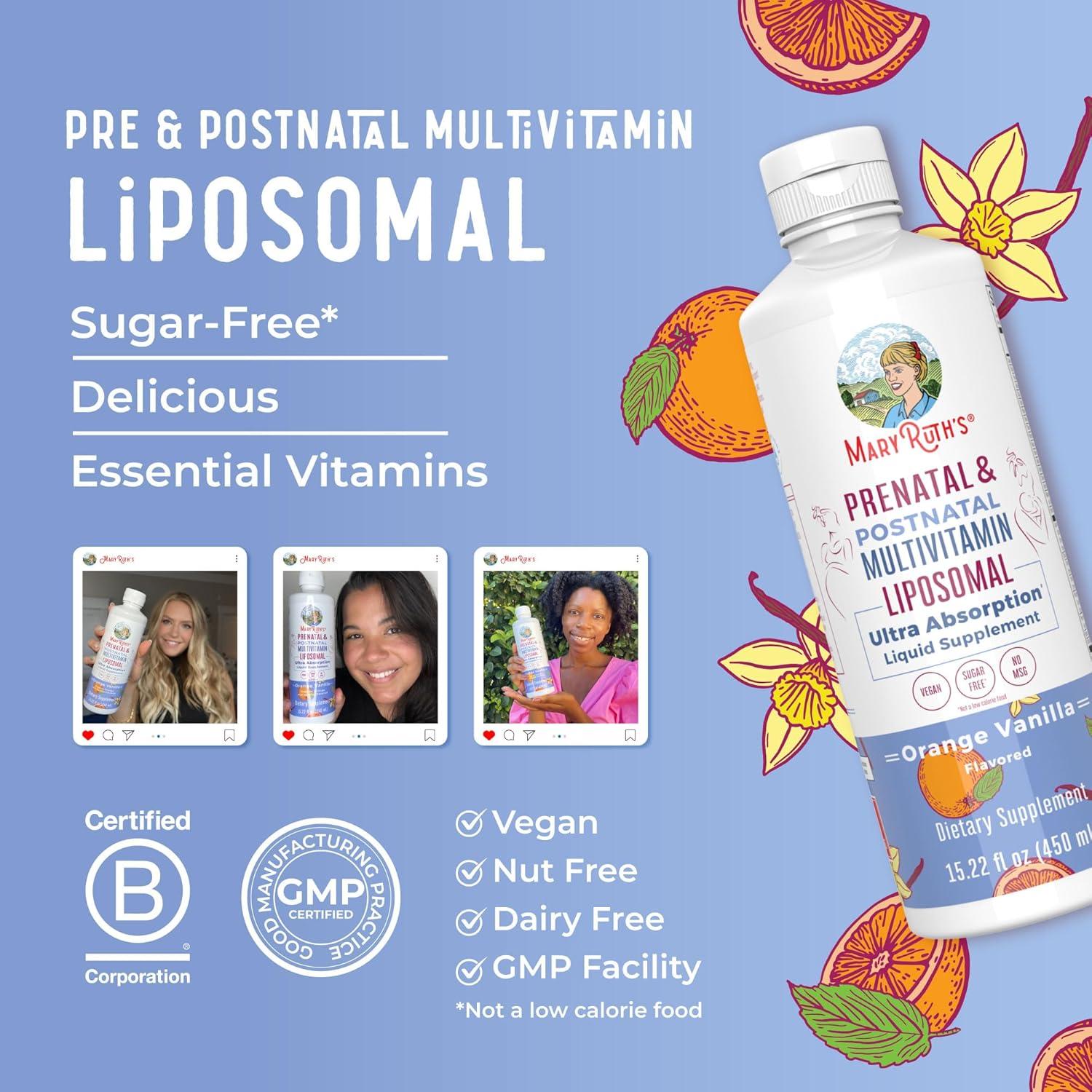 Multivitamínico Prenatal y Postnatal MaryRuth 30 Porciones