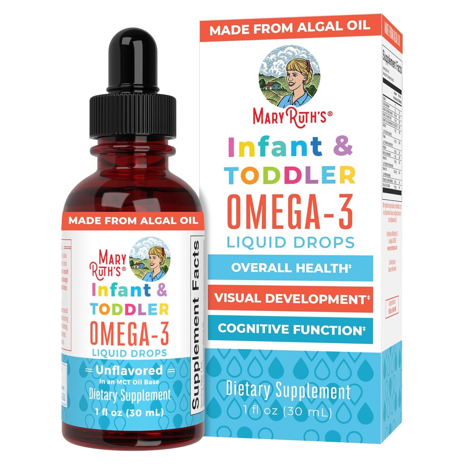 Gotas Líquidas Omega-3 MaryRuth Organics 29.57 ml - Bebés