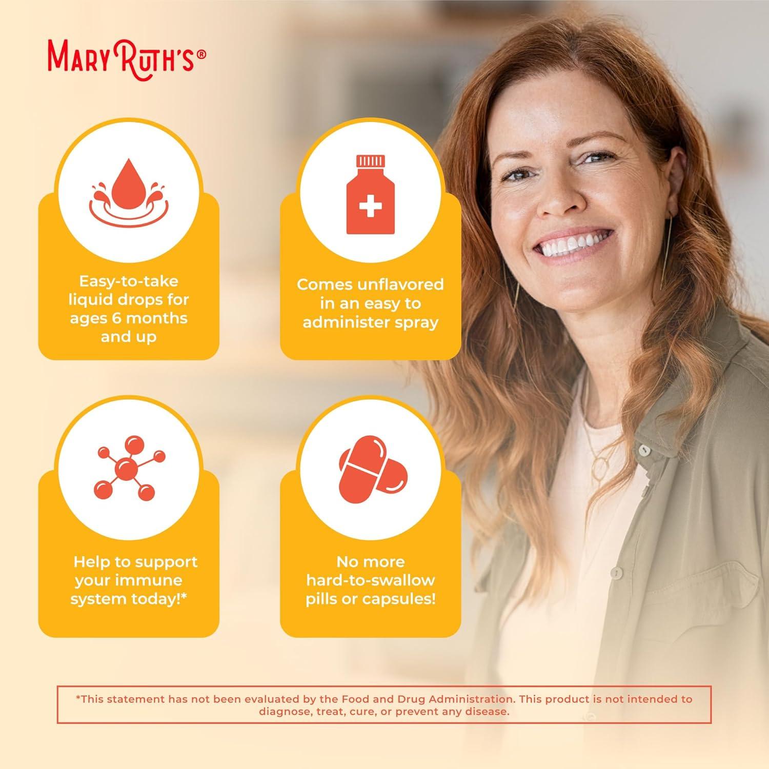 Spray Líquido Vitamina D3 + K2 MaryRuth's 30 Porciones Vegano