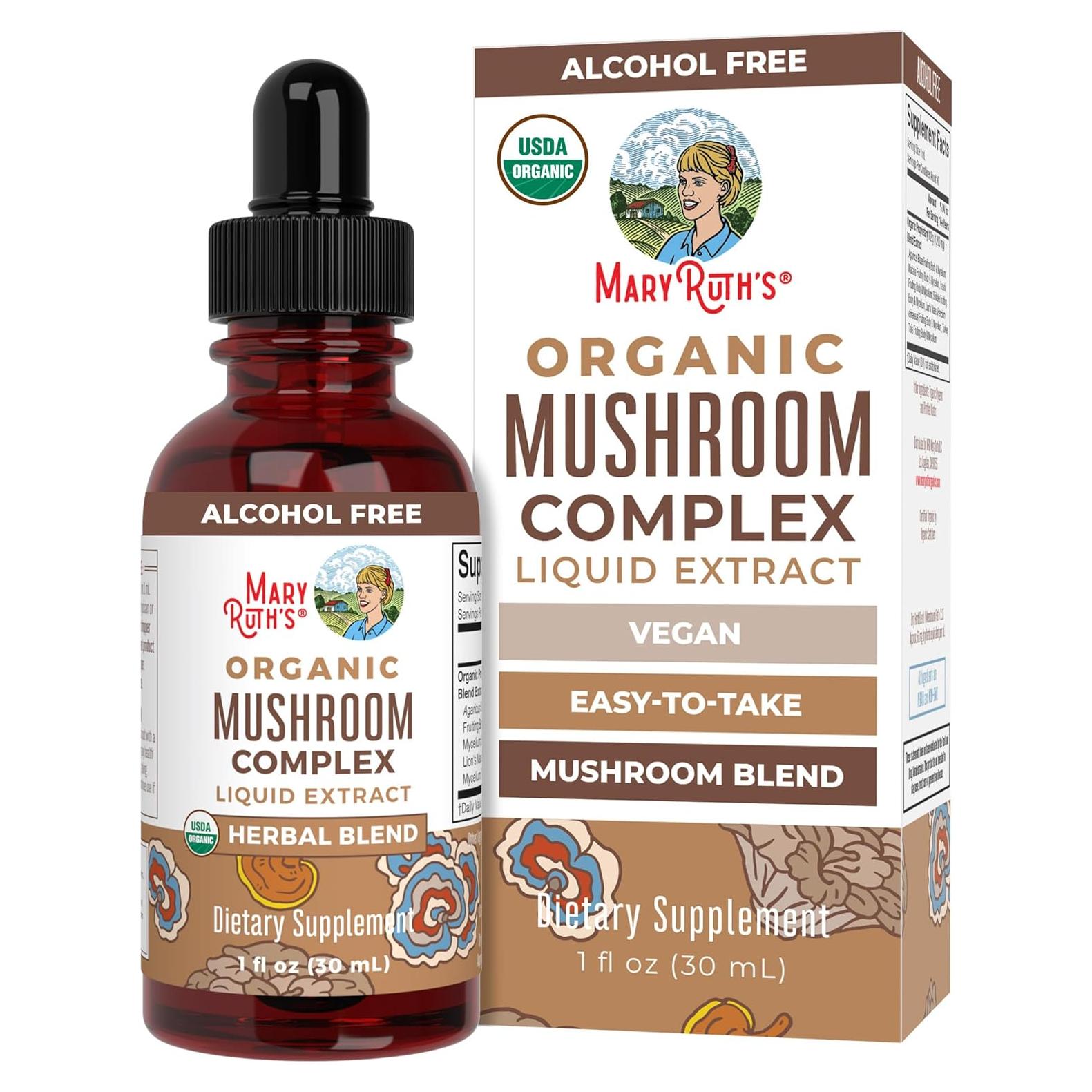 Gotas Líquidas Herbales MaryRuth Organics 30ml - Complejo de Hongos