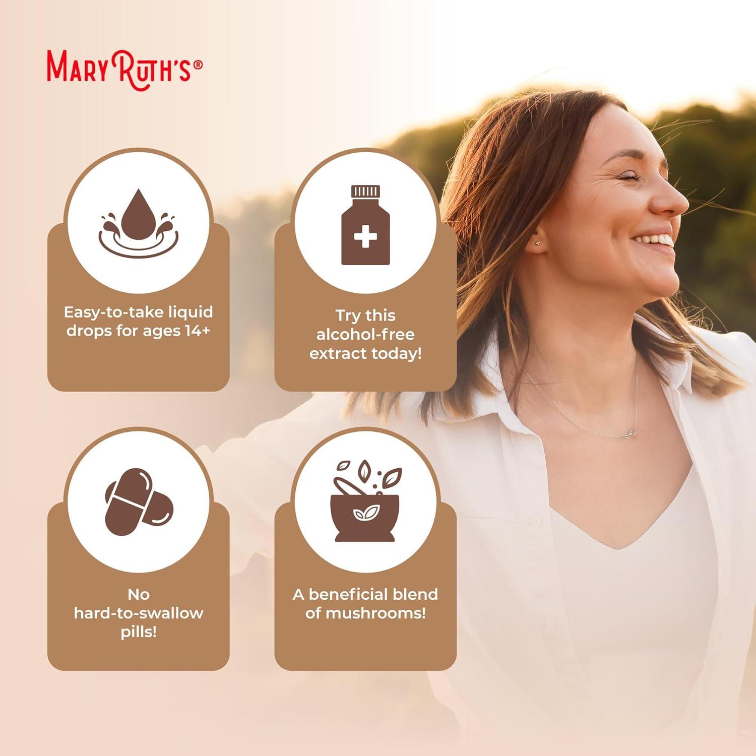 Gotas Líquidas Herbales MaryRuth Organics 30ml - Complejo de Hongos