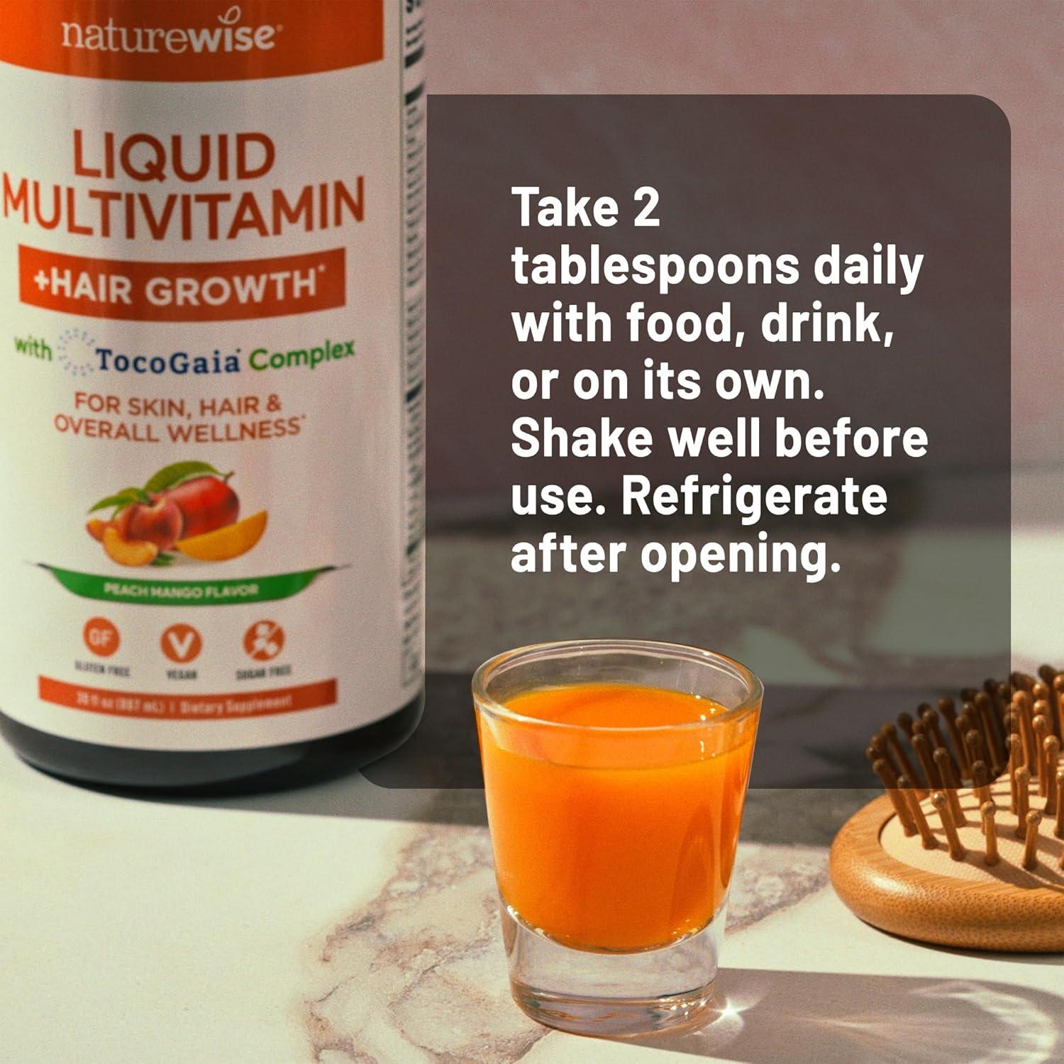 Multivitamina Líquida NatureWise 444 ml Crecimiento Cabello