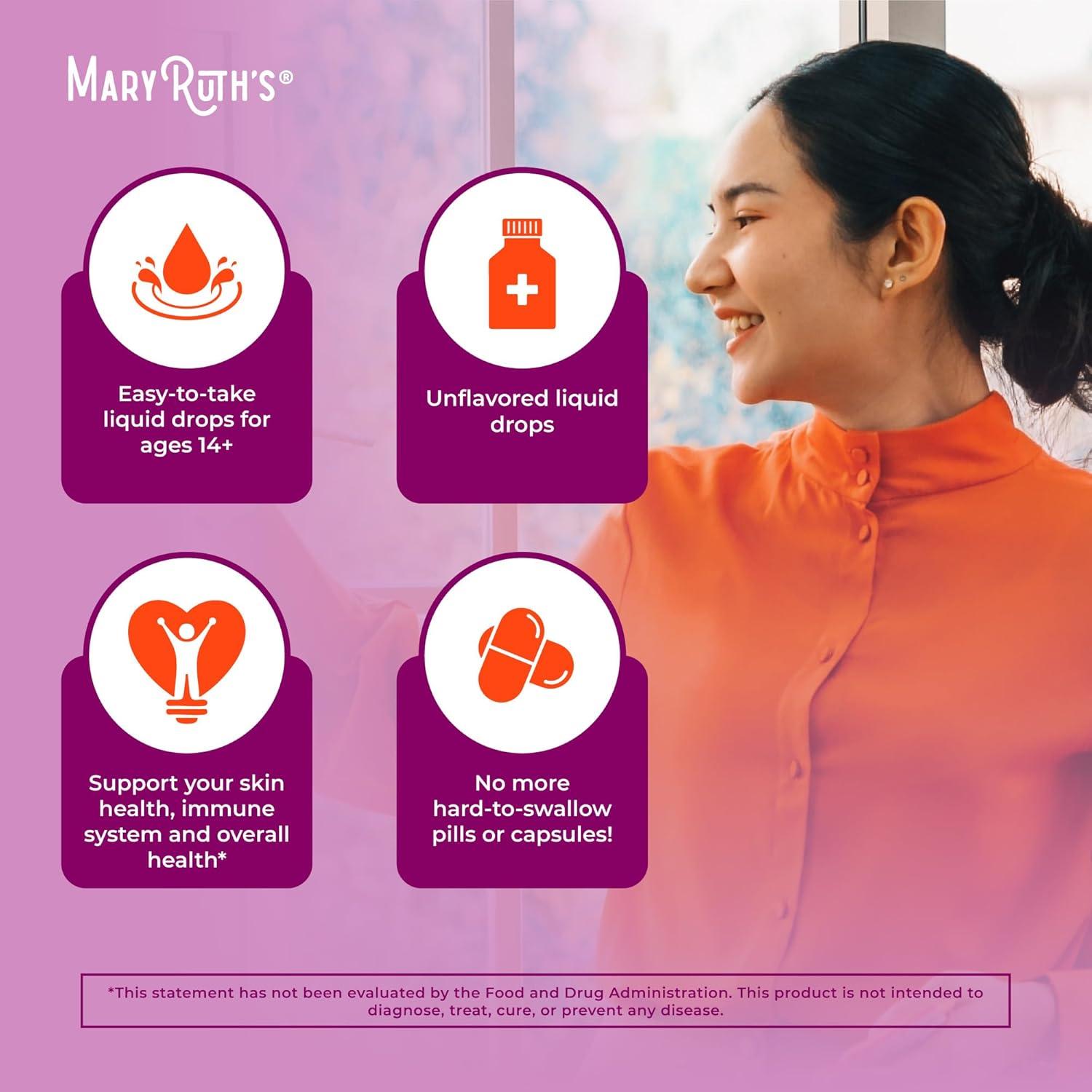 Gotas Líquidas de Vitamina A Orgánica MaryRuth 750mcg 29.57ml