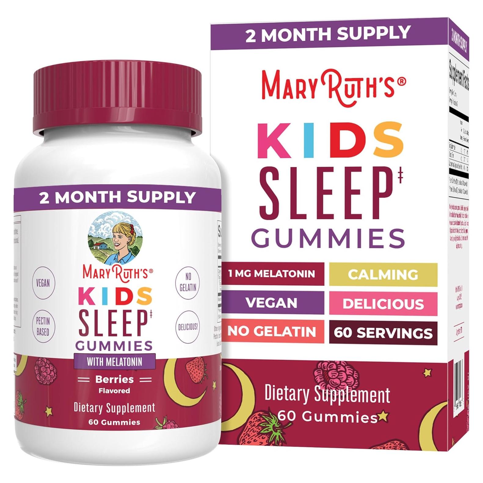 Gominolas de Melatonina MaryRuth para Niños 60 Unidades 1 mg