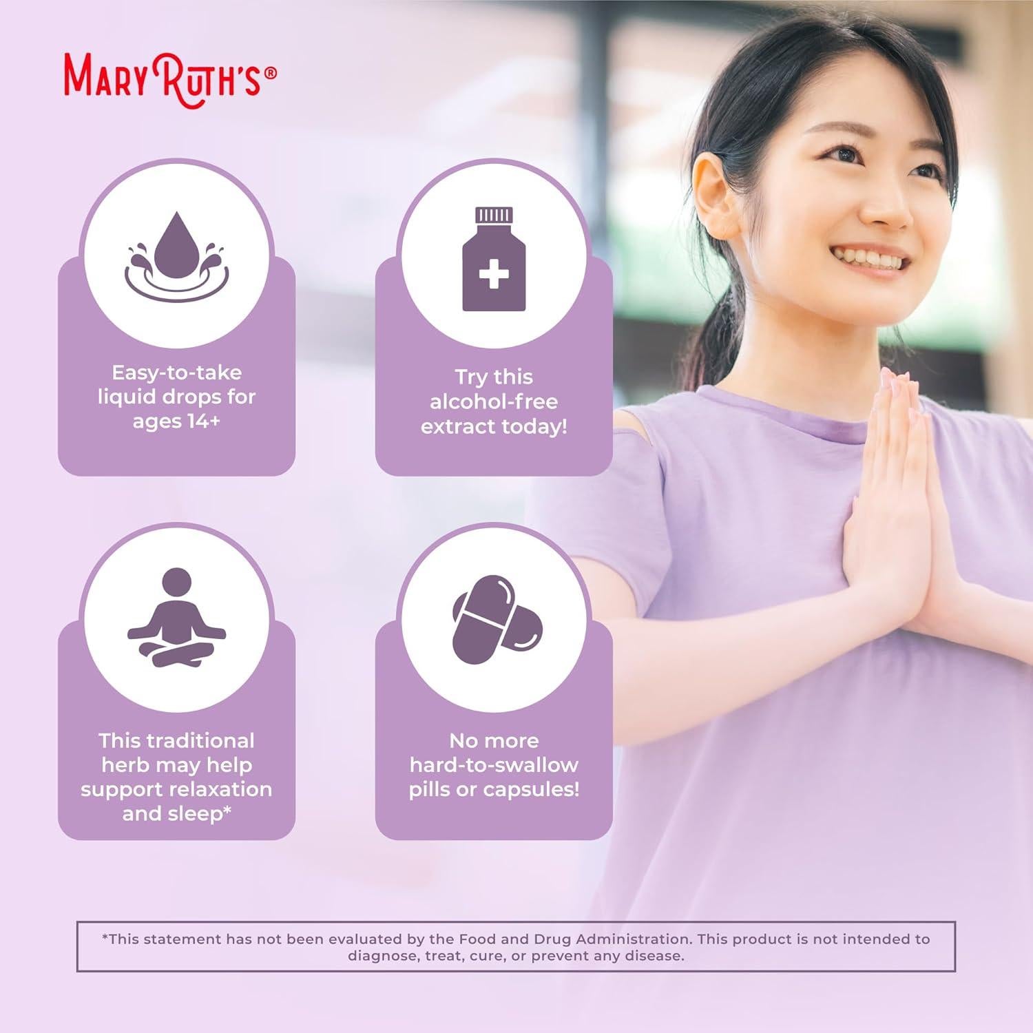 Gotas Líquidas de Raíz de Valeriana MaryRuth 60 Porciones