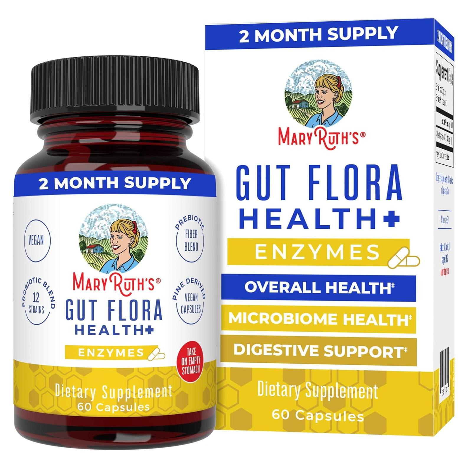 MaryRuth Organics Enzimas Digestivas y Probioticos 60 Cápsulas