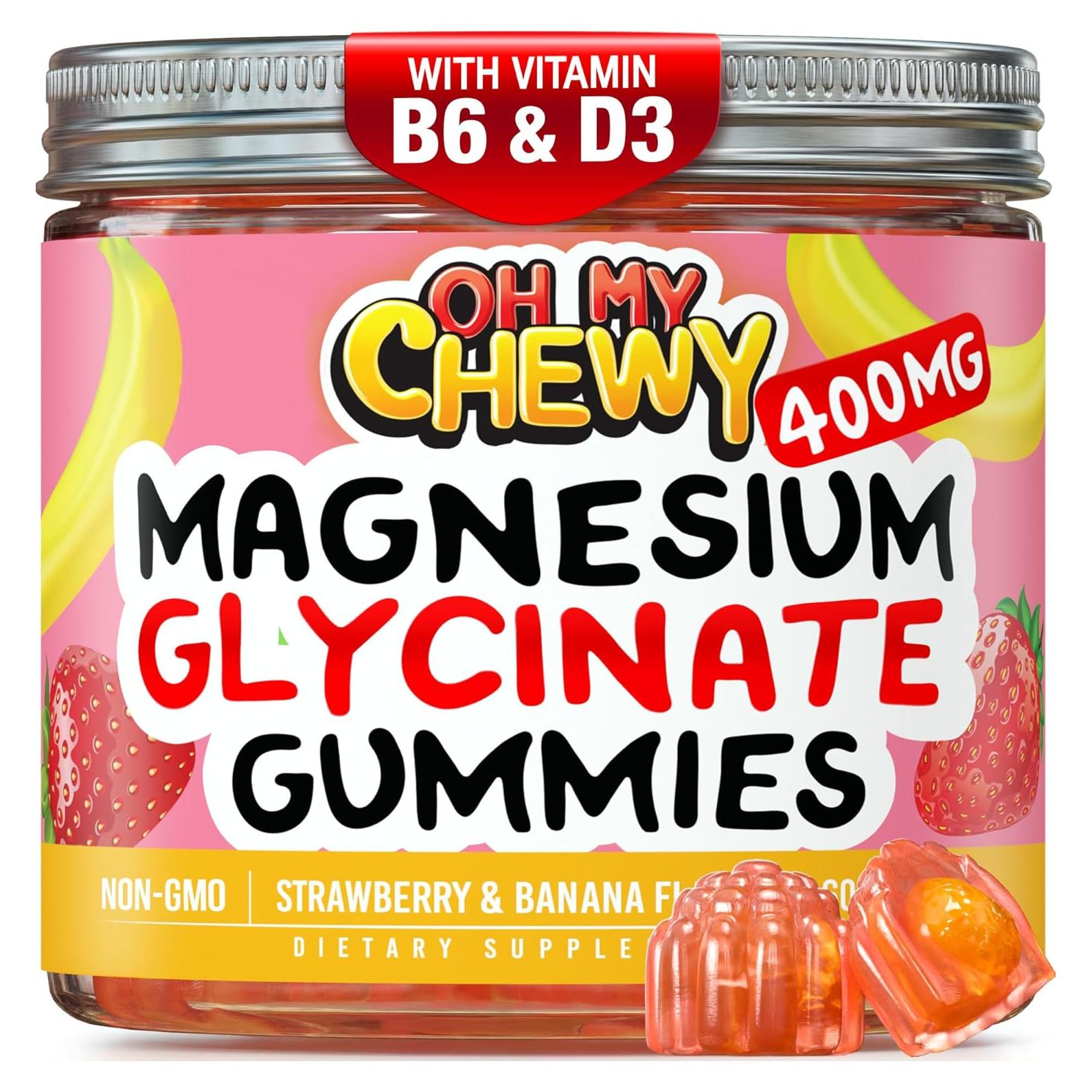 Gomitas de Glicinato de Magnesio Oh My Chewy 400mg - 60 Unidades