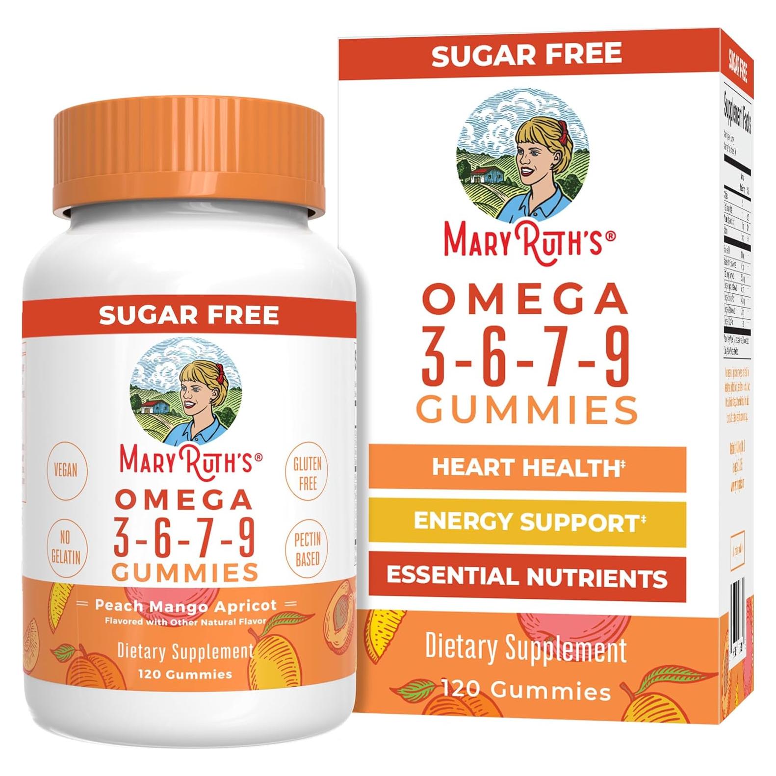 Gomas Veganas Omega 3-6-7-9 MaryRuth Organics 120 Unidades