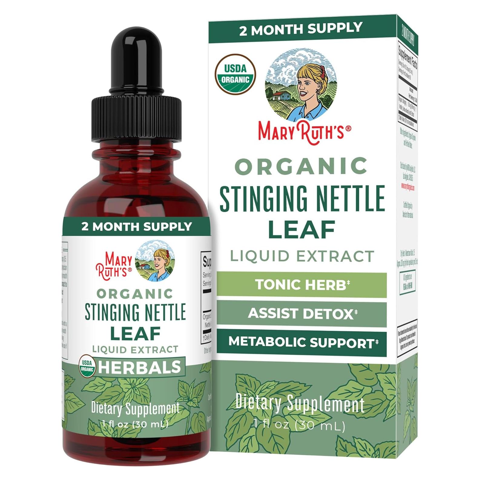 Extracto de Hoja de Ortiga MaryRuth 29.57 mL Orgánico Vegano