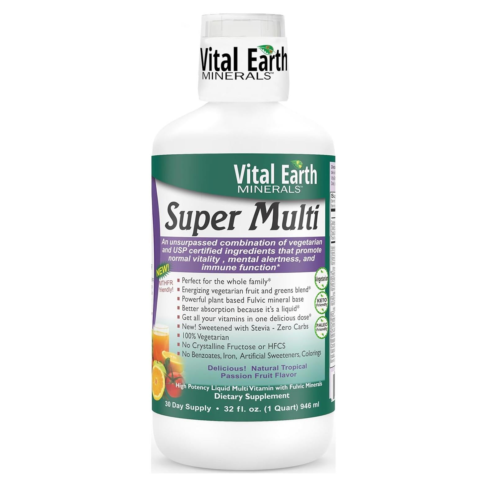 Multivitaminas Líquidas Vital Earth 946 ml con Ácido Fulvico