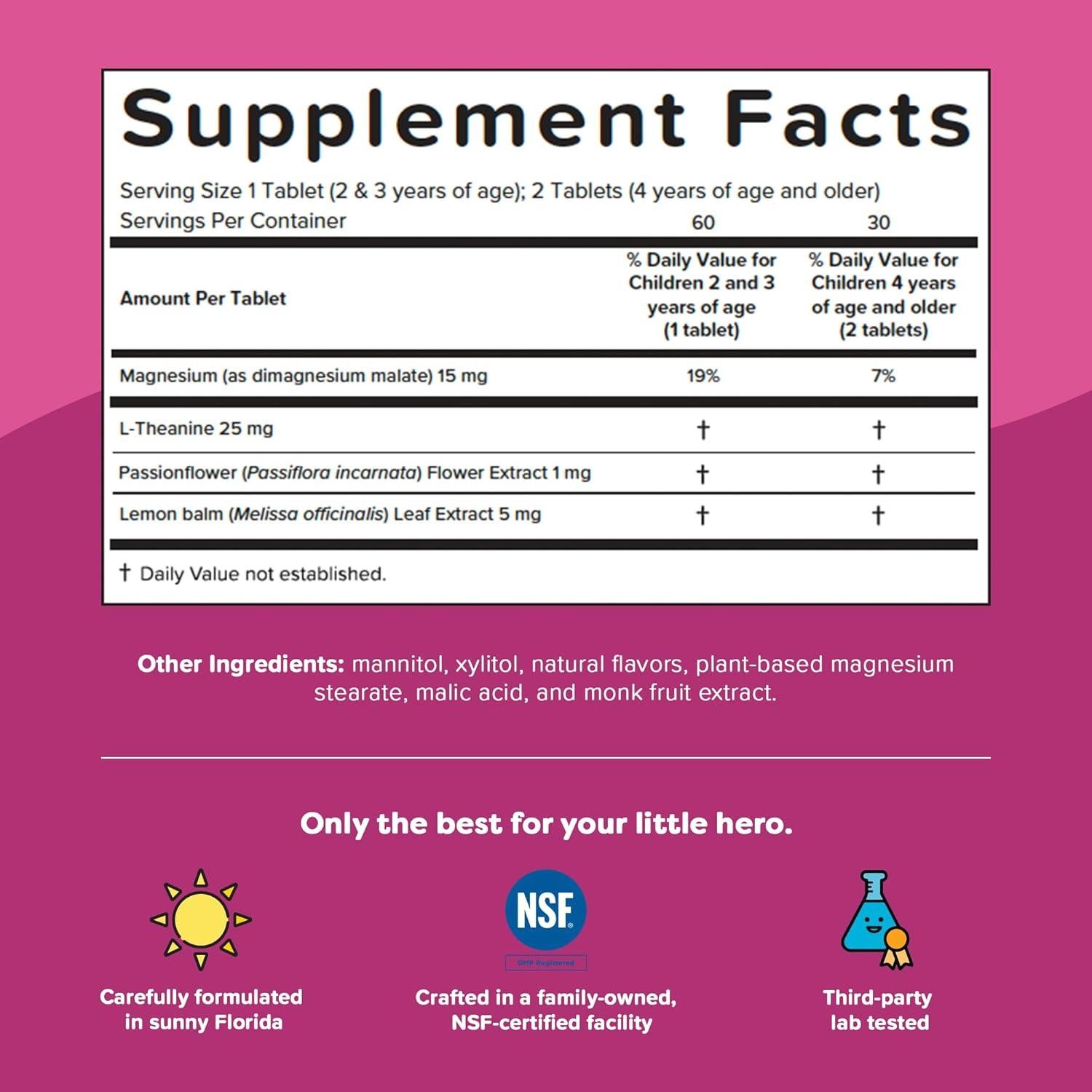 Suplemento de Magnesio para Niños Captain Calm 60 Tabletas Melty