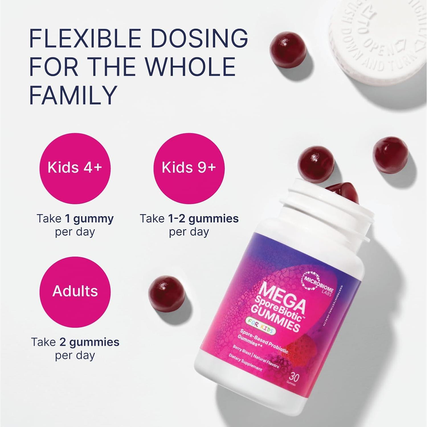 Probioticos Gummy Niños Microbiome Labs 30 Gomas Sabor Baya