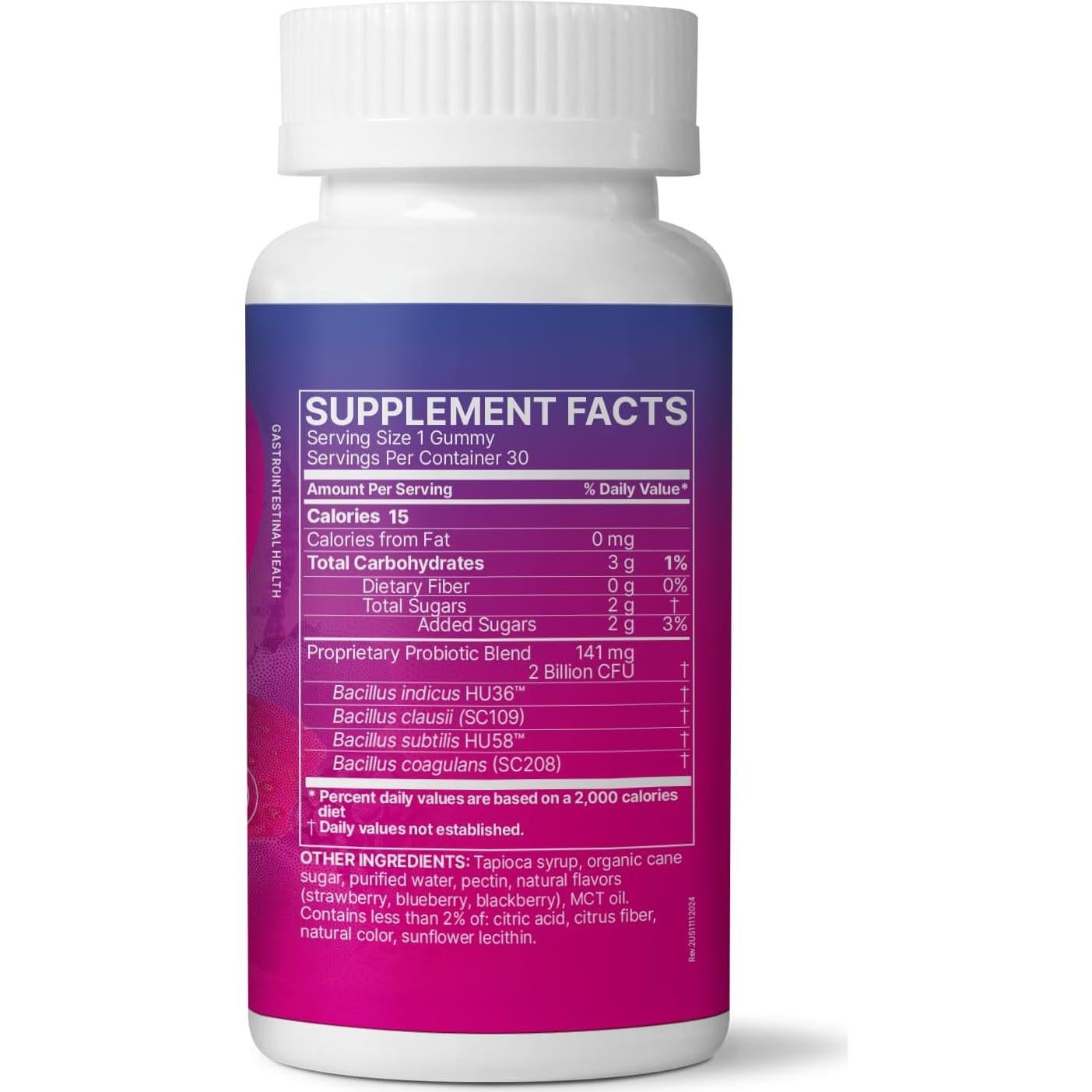 Probioticos Gummy Niños Microbiome Labs 30 Gomas Sabor Baya