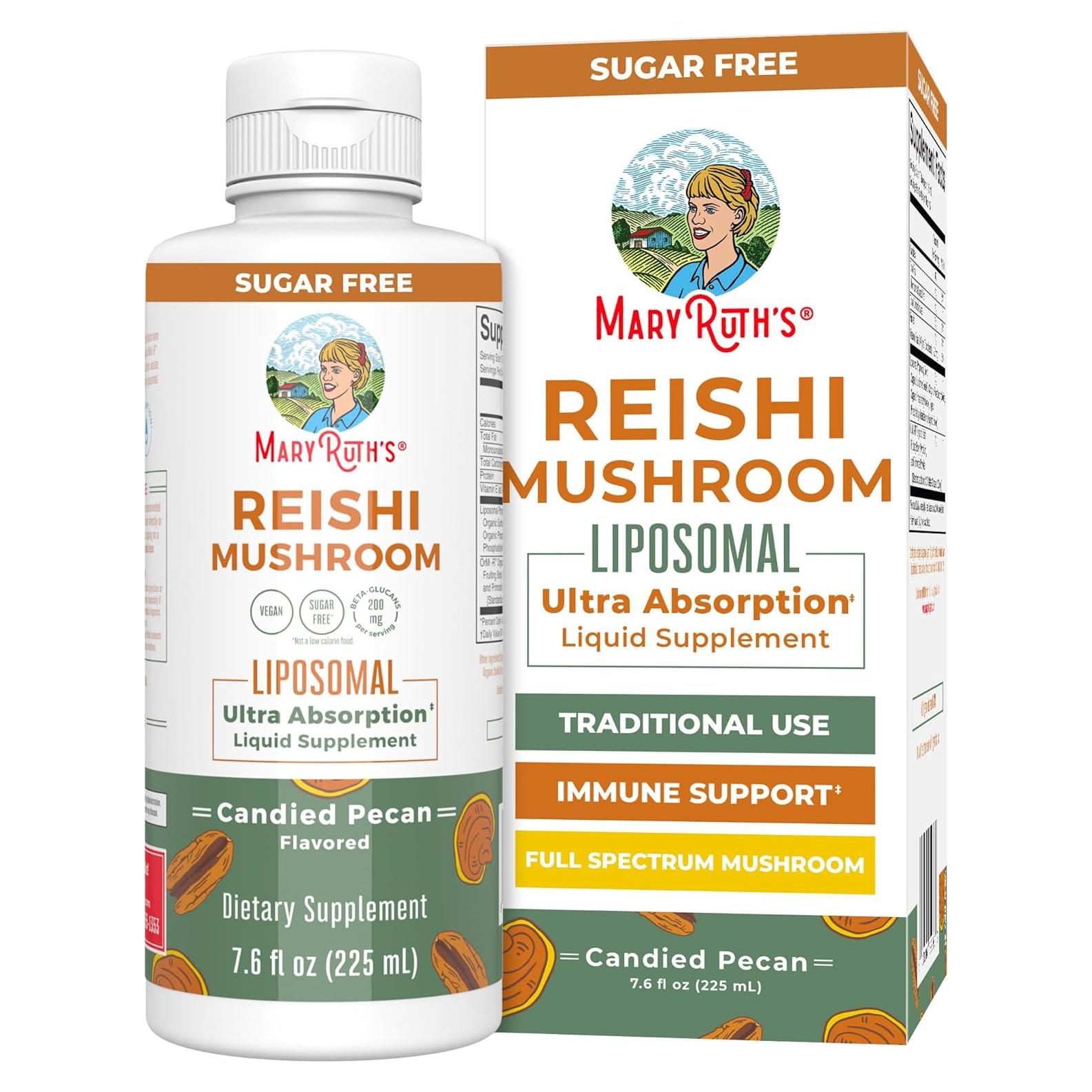 Suplemento Vegano de Champiñón Reishi MaryRuth 215g | Ultra Absorción