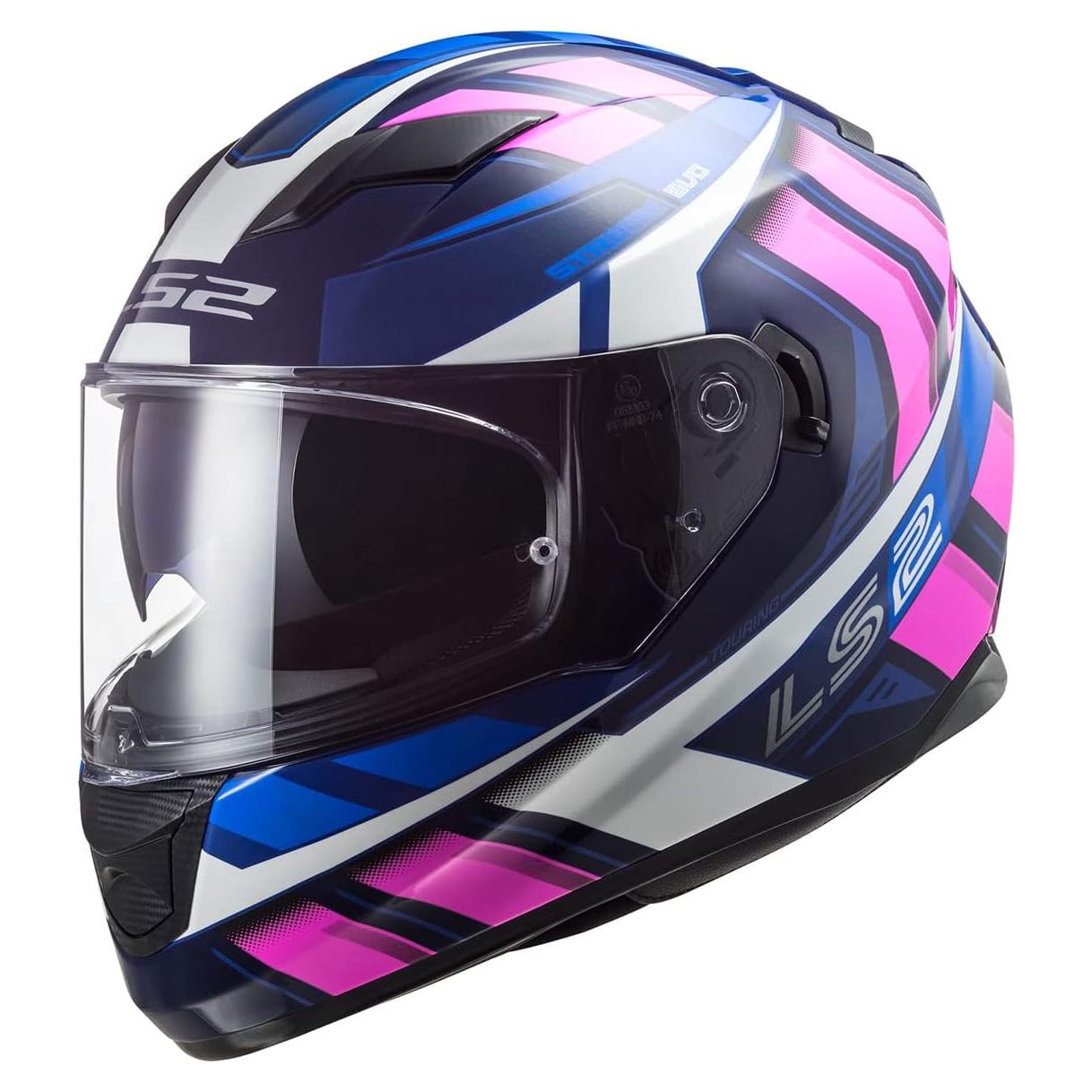 Casco LS2 Stream Full Face X-Large Negro/Rosa/Blanco/Azul