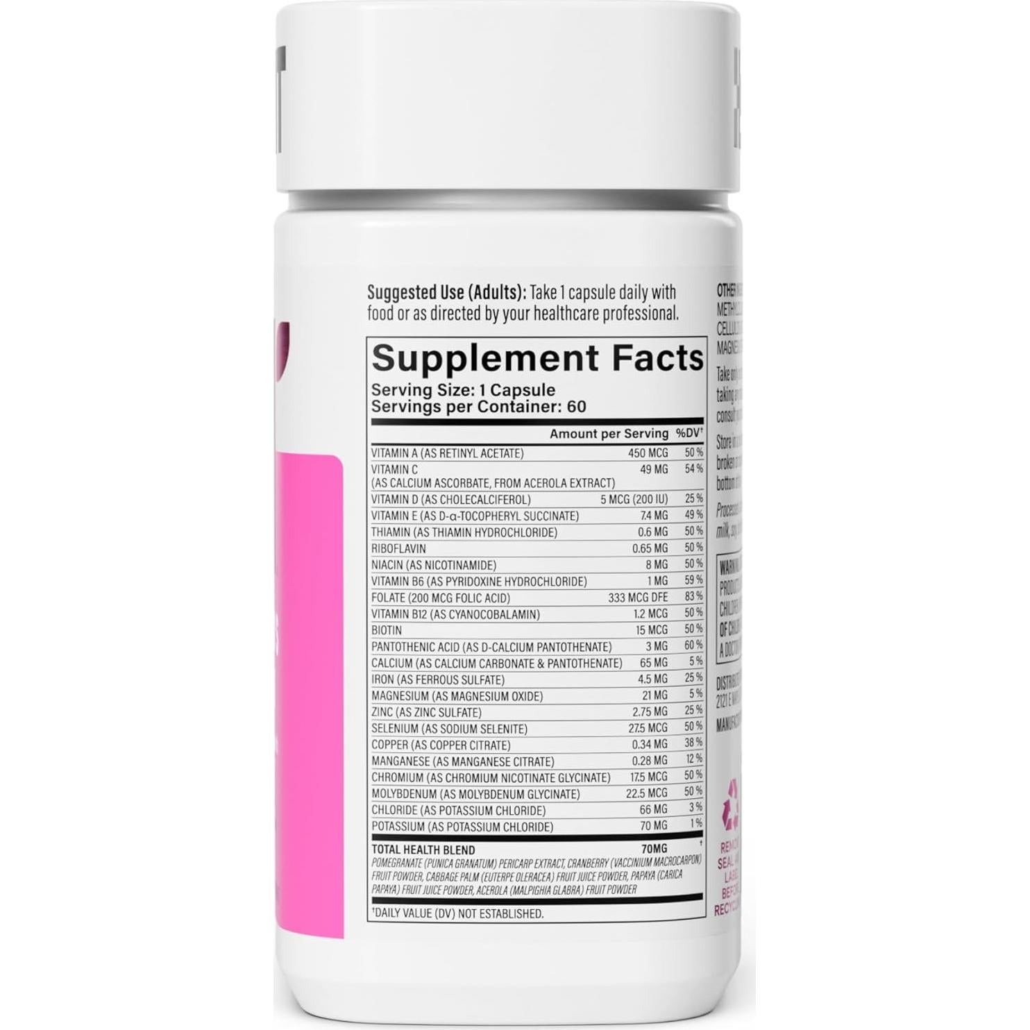 Suplemento Multivitamínico para Mujeres Habit 60 Cápsulas - 23 Vitaminas y Minerales