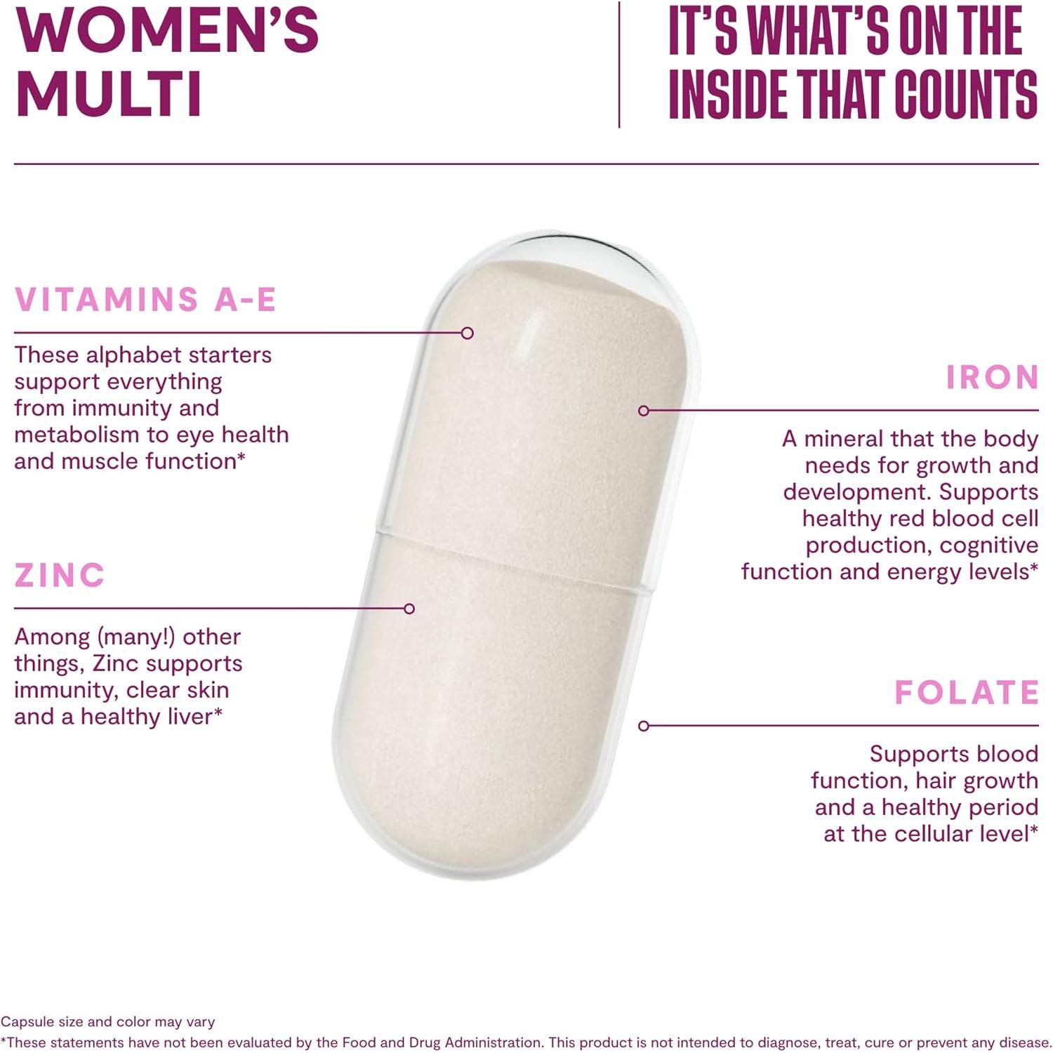 Suplemento Multivitamínico para Mujeres Habit 60 Cápsulas - 23 Vitaminas y Minerales