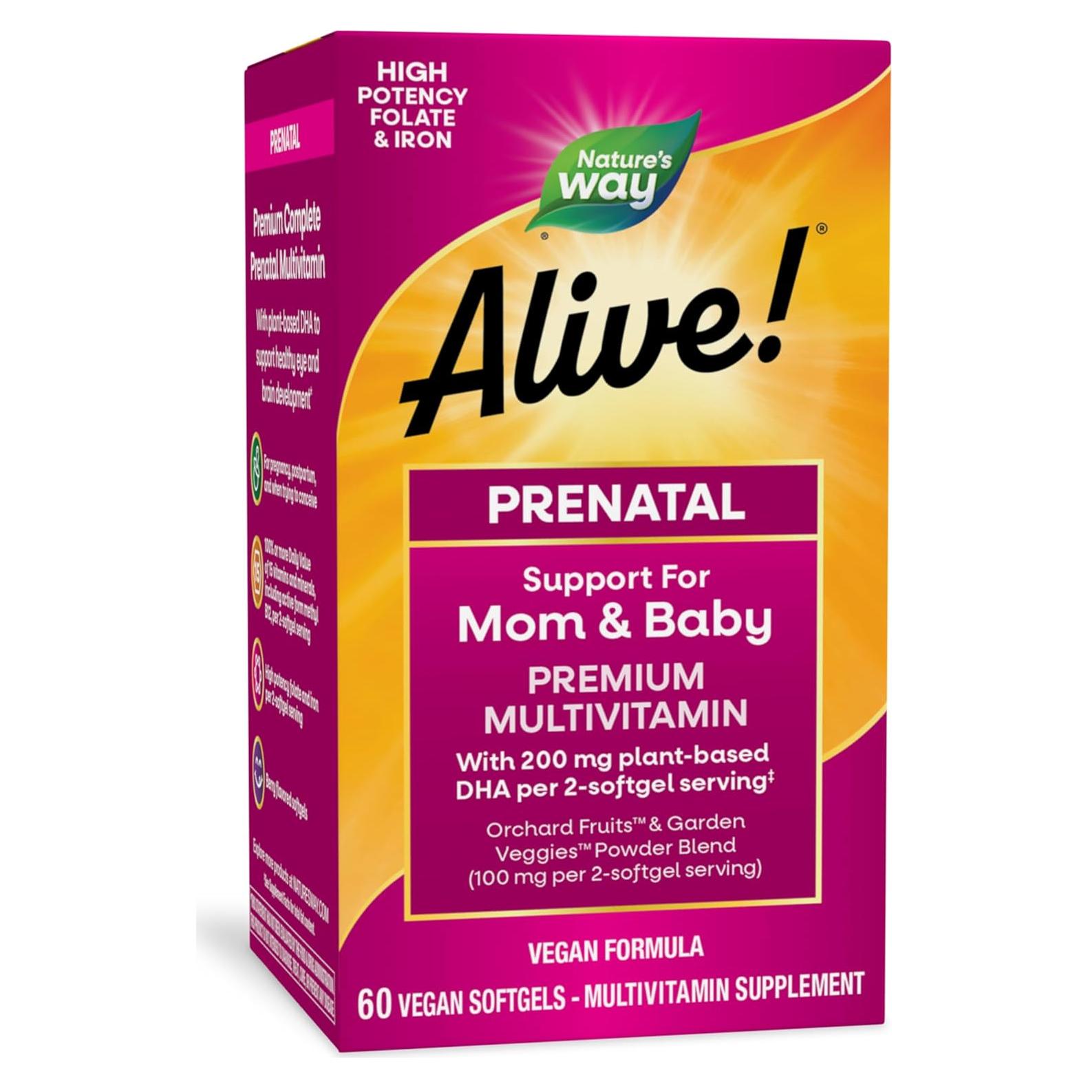 Multivitamínico Prenatal Nature's Way Alive! 60 Gelatinas