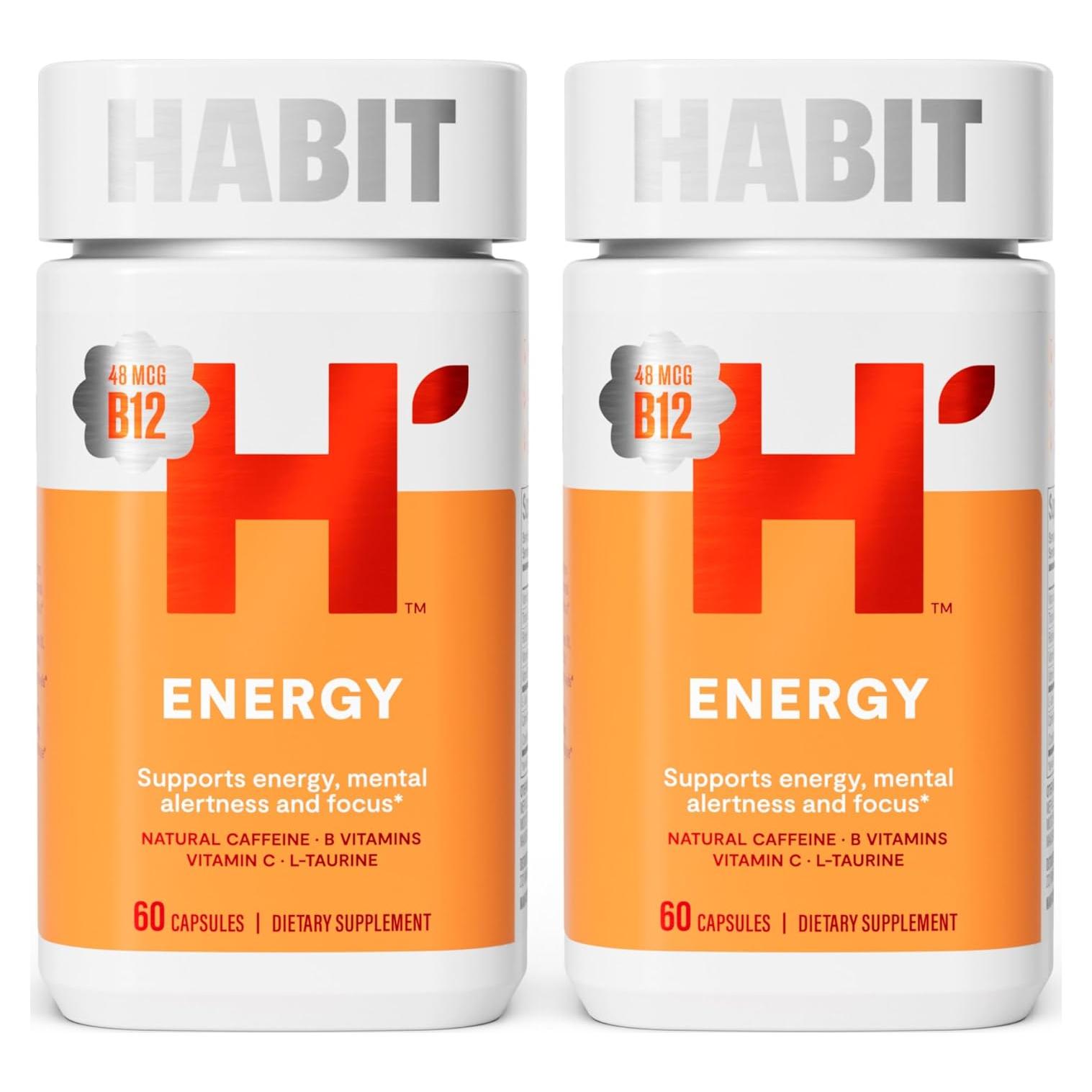 Suplemento Energía Habit 2 Paquete (120 Cápsulas) Vegano