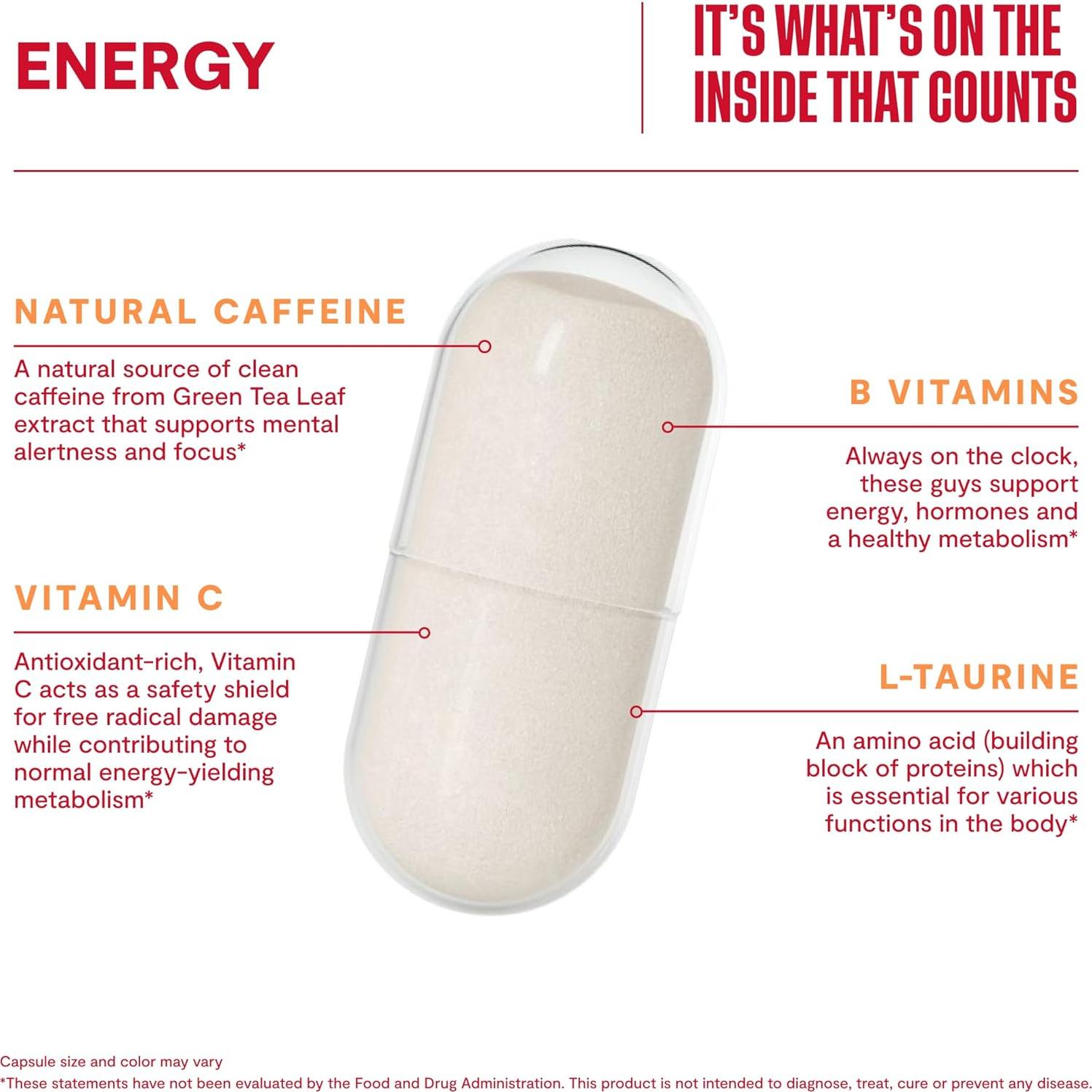 Suplemento Energía Habit 2 Paquete (120 Cápsulas) Vegano