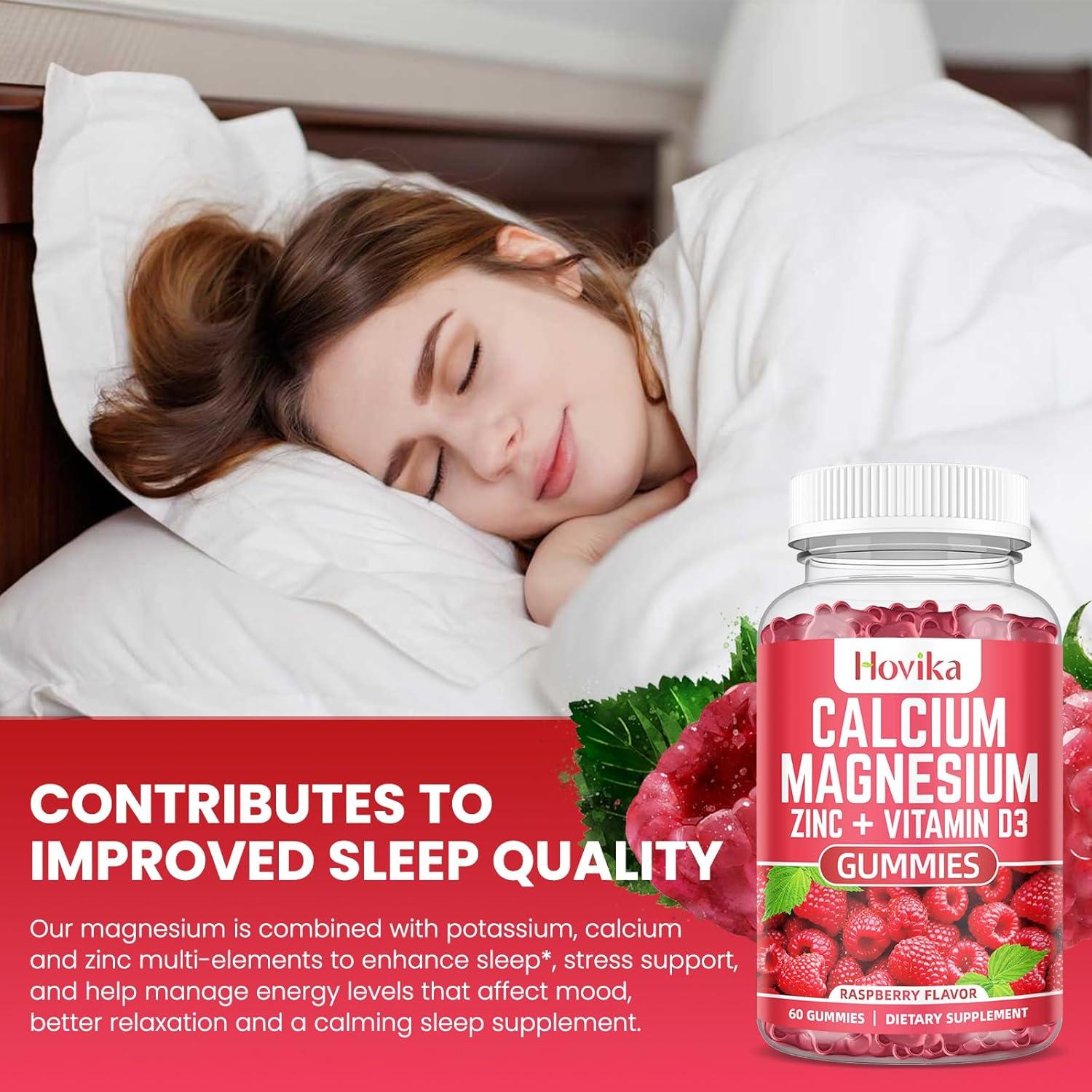 Gomitas de Calcio Magnesio Zinc Hovika 60 Unidades Frambuesa