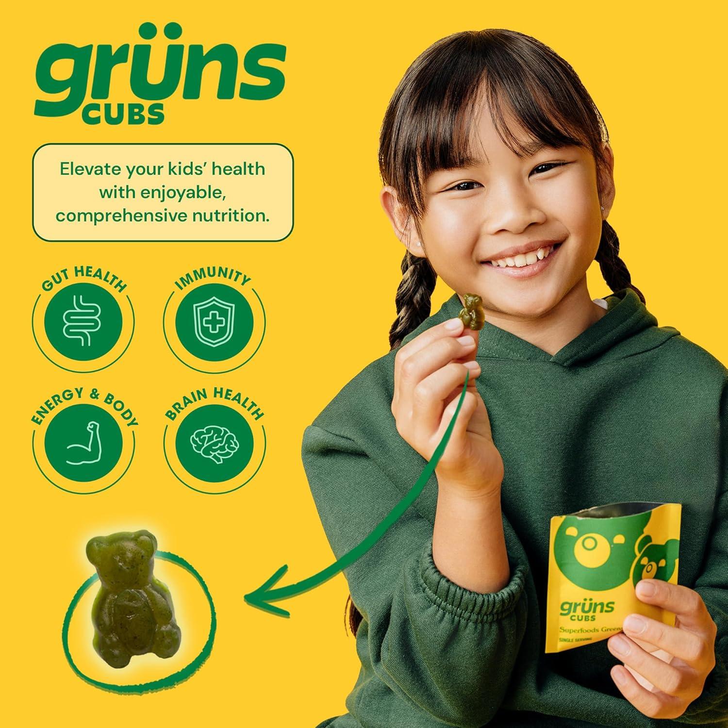 Gominolas de Superalimento Gruns Kids - 168 Ositos, Bajo en Azúcar