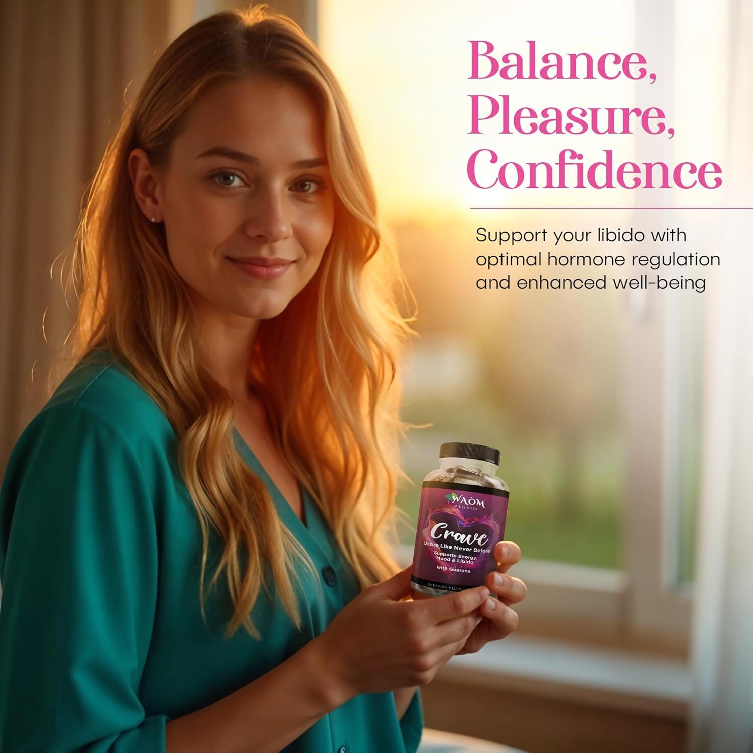 Crave Aumento de Libido Mujeres 60 Cápsulas Veganas Maca Ashwagandha
