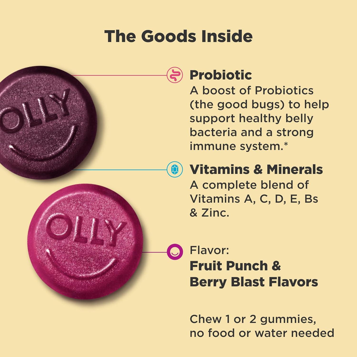 OLLY Gummy Multivitamina Niños 70 Unidades Probioticos