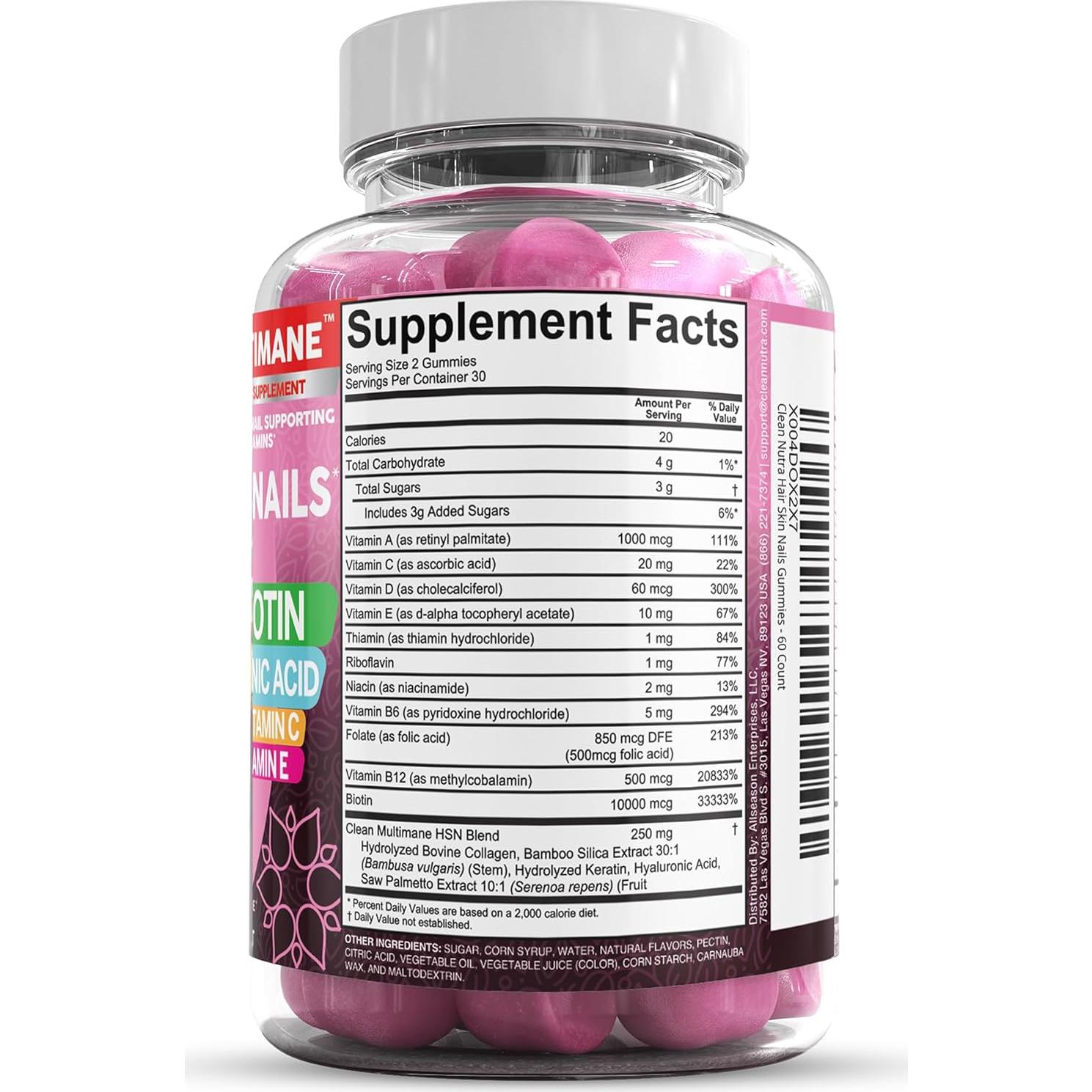 Gomitas de Biotina y Colágeno Clean Nutraceuticals 199g