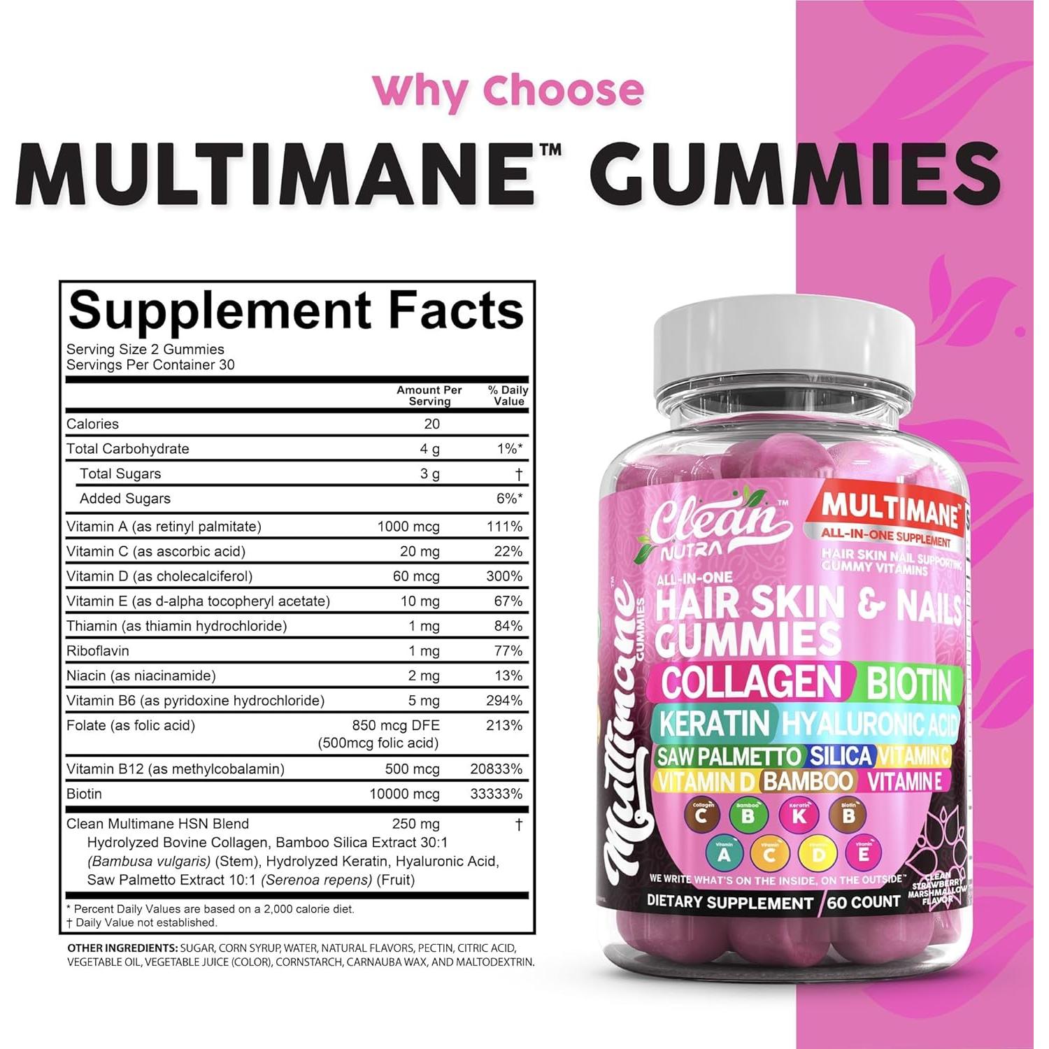 Gomitas de Biotina y Colágeno Clean Nutraceuticals 199g