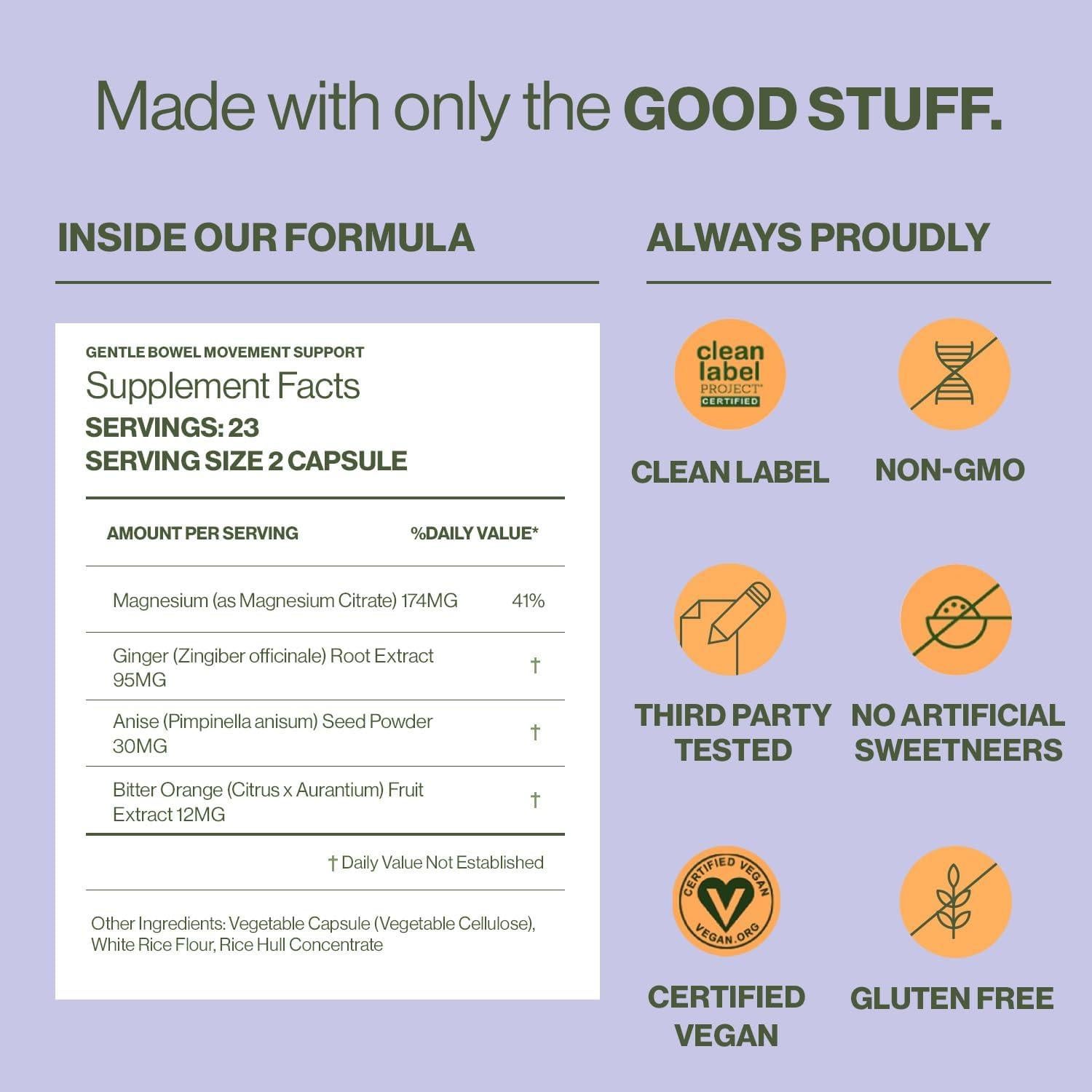 Suplemento Laxante Suave Hilma con Citrato de Magnesio 46 Cápsulas