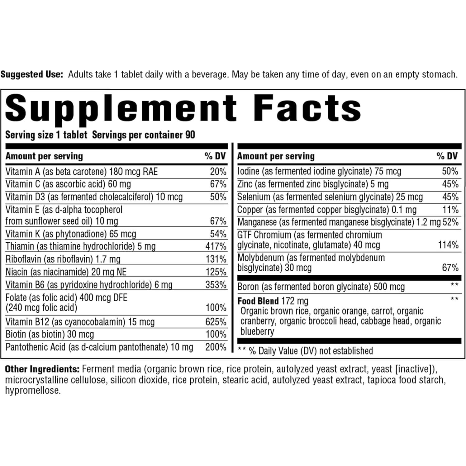 Multivitamínico Diario Sin Hierro INNATE Response 60 Tabletas