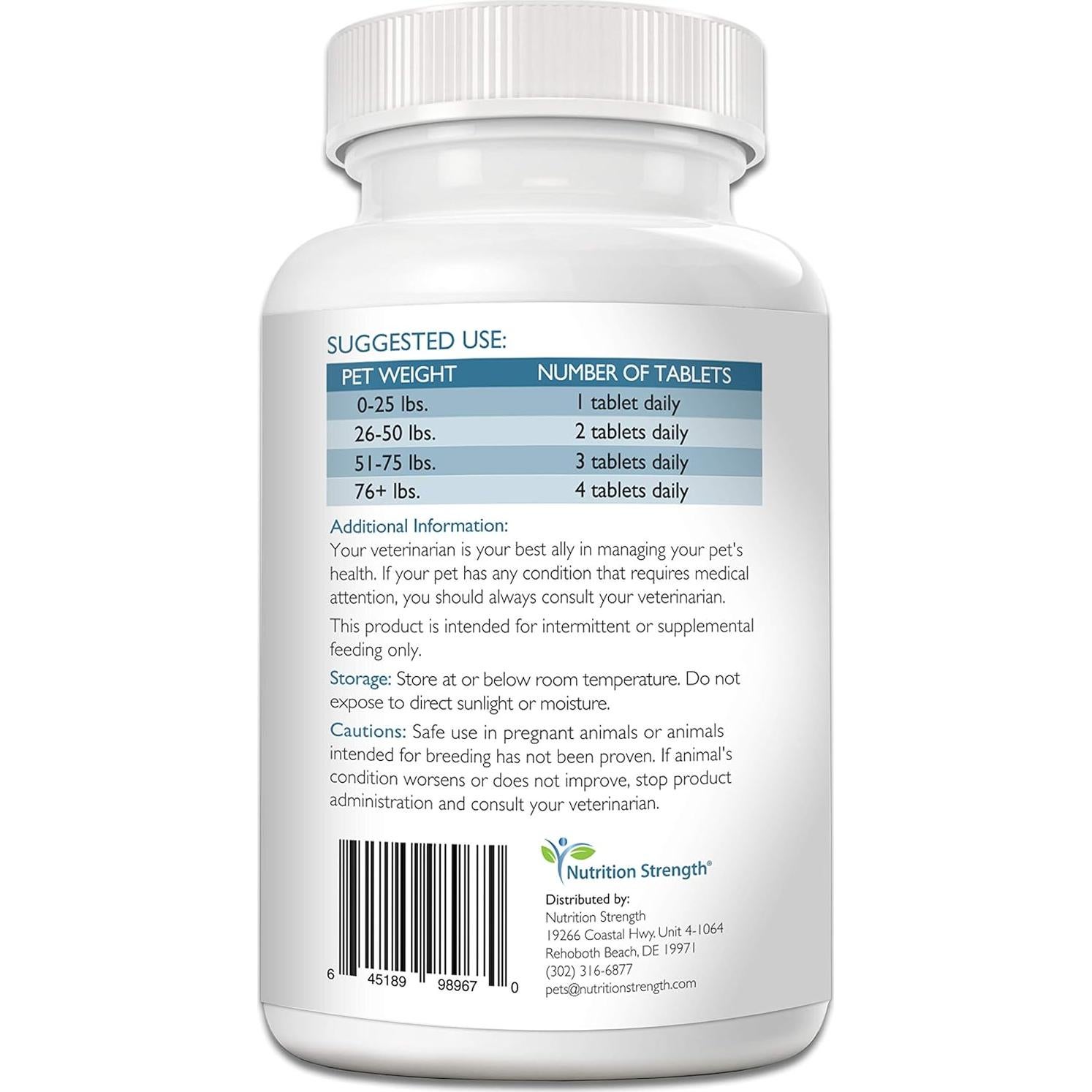 Suplemento Vitamina K y D3 para Perros Nutrition Strength - 120 Tabletas Masticables