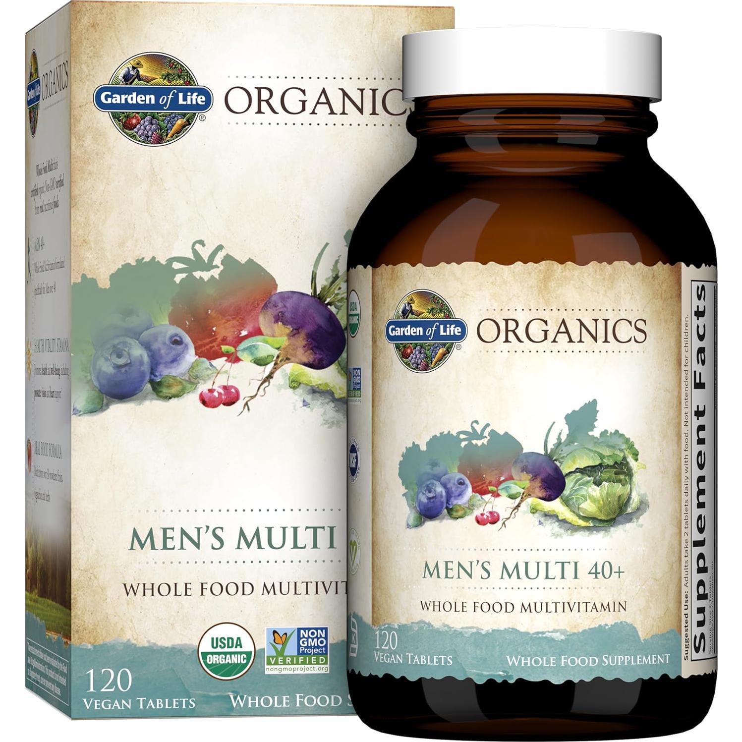 Multivitaminas Orgánicas Garden of Life 40 Plus 240 Tabletas