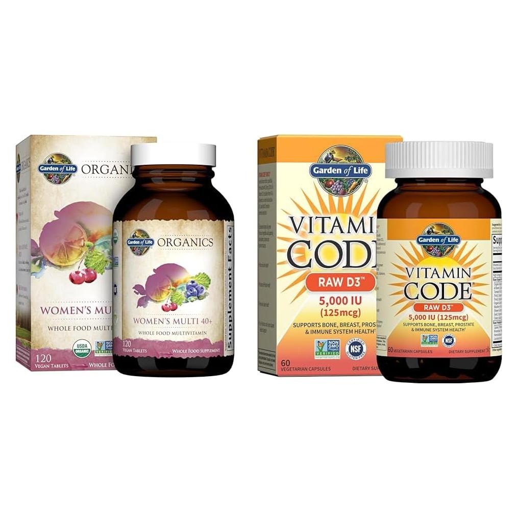 Multivitamínico Orgánico Garden of Life Mujeres 40+ D3 5000 IU