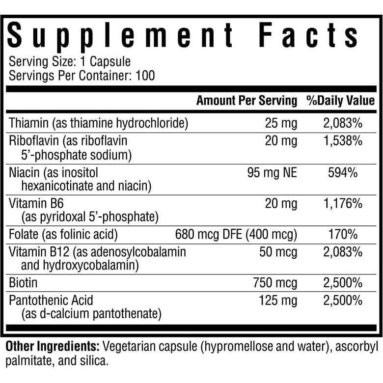 Complejo B MF Seeking Health 100 cápsulas Vegano Energía
