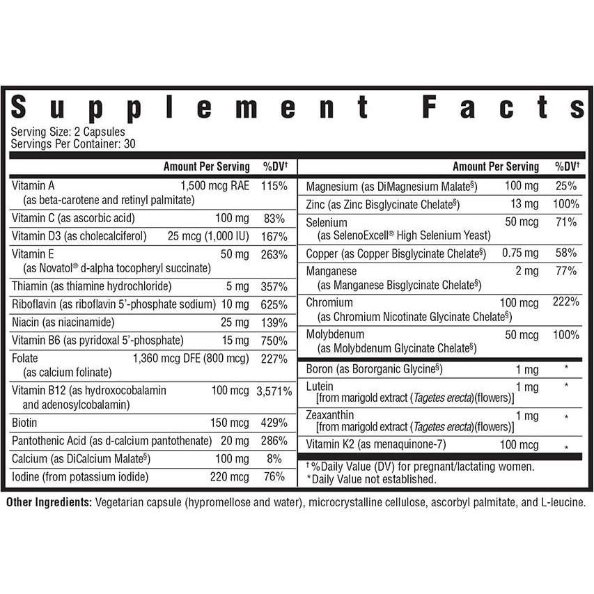 Multivitamínico Prenatal Buscando Salud 60 Cápsulas Sin Metilo