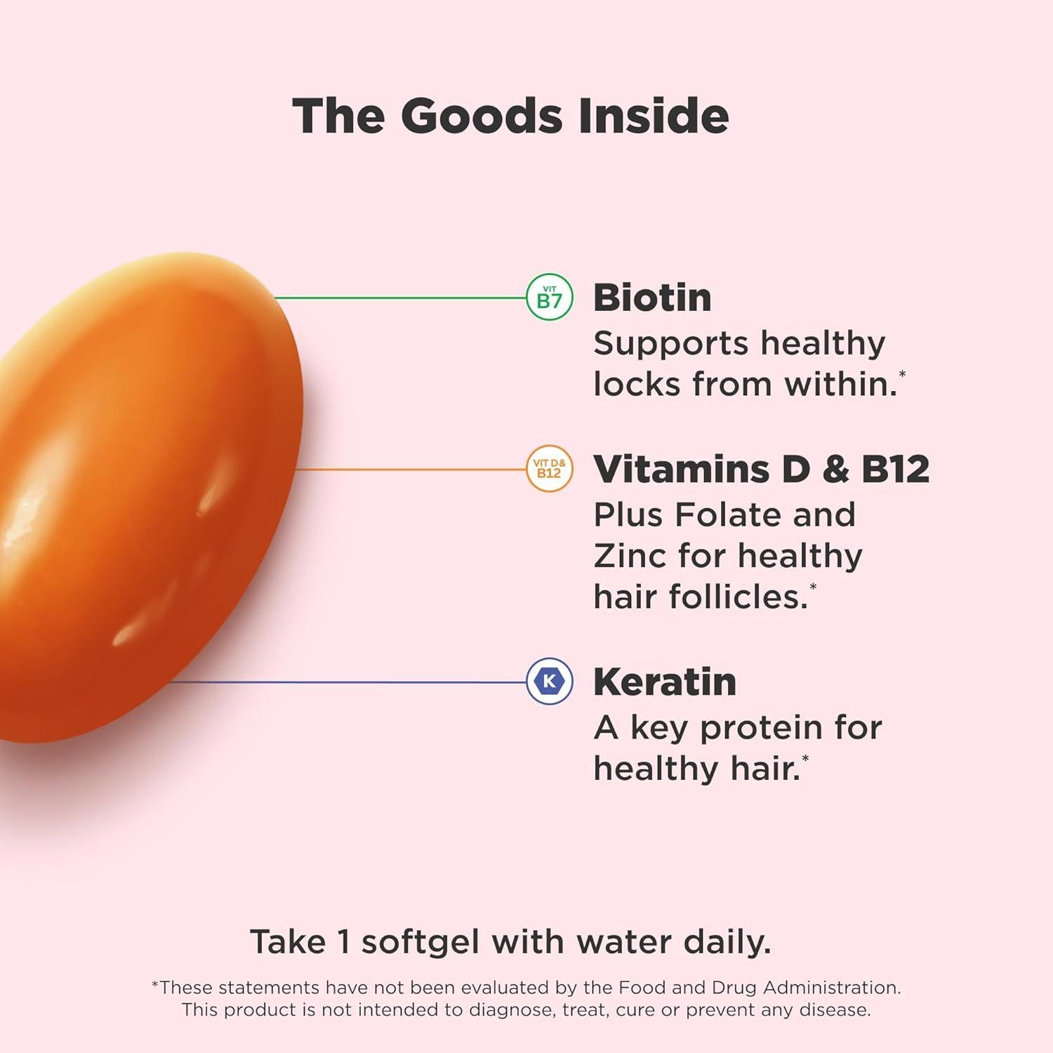 Suplemento para Cabello OLLY Ultra Fuerte 30 Softgels Biotina