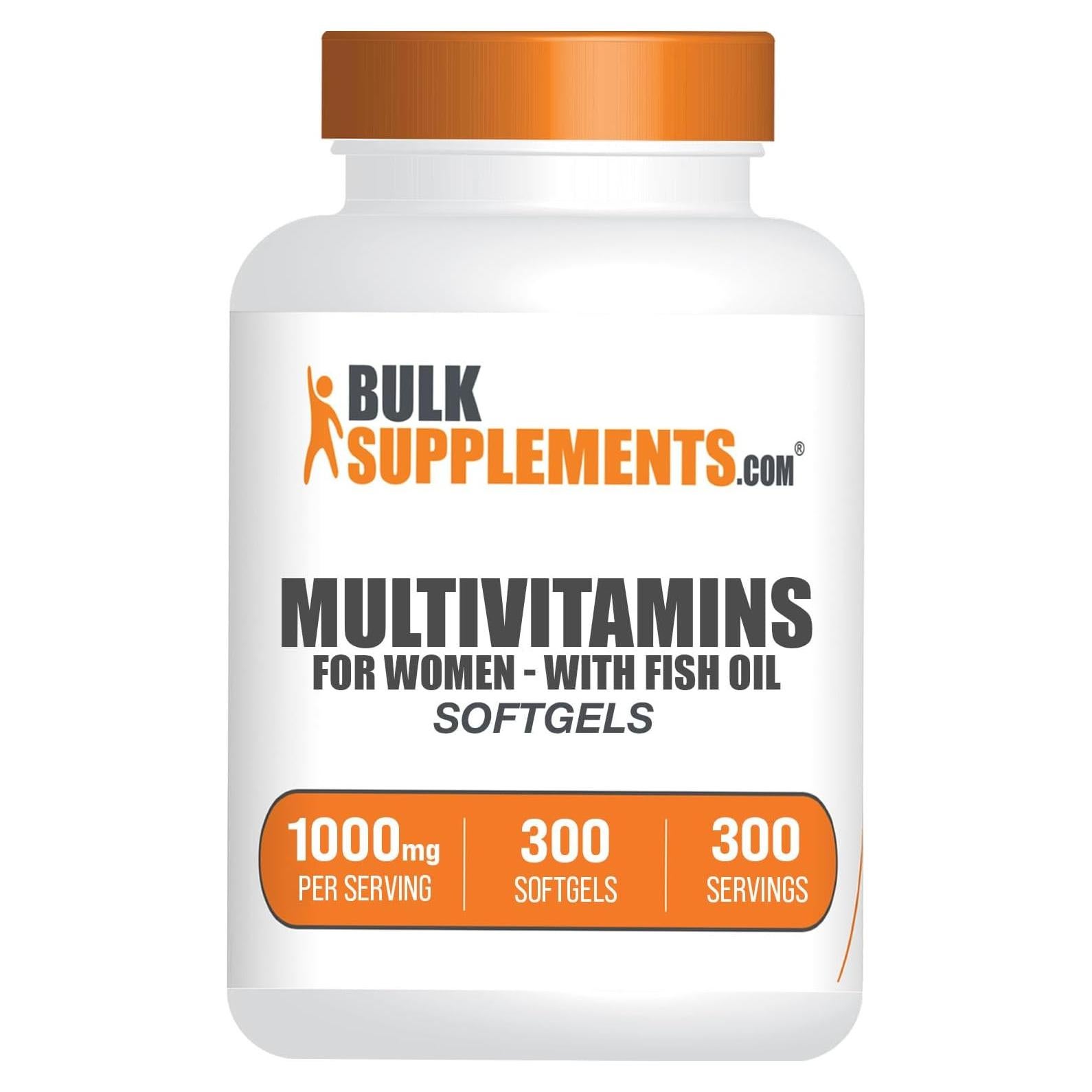 Multivitamina Femenina BulkSupplements.com 300 Softgels con Hierro