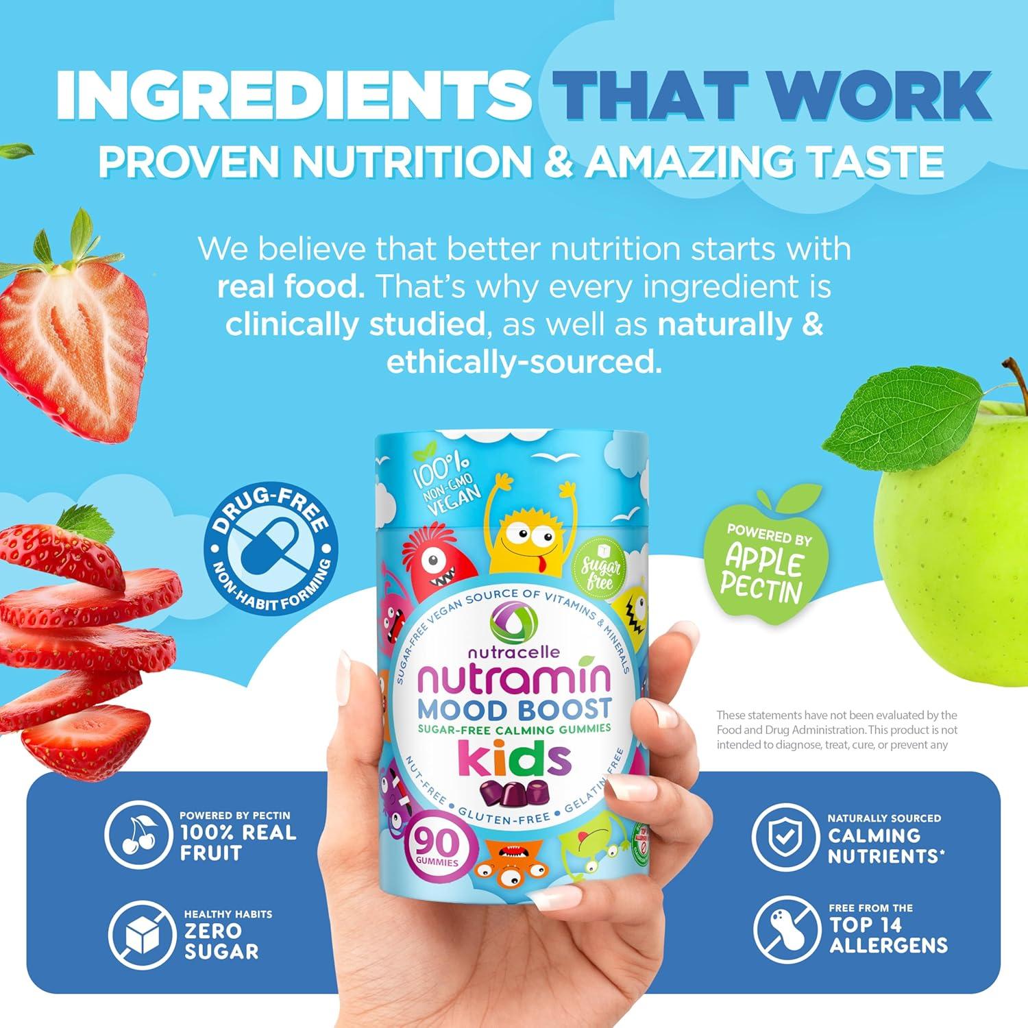 Gomitas Calmantes Veganas Nutramin Niños 90 ct - Sin Azúcar