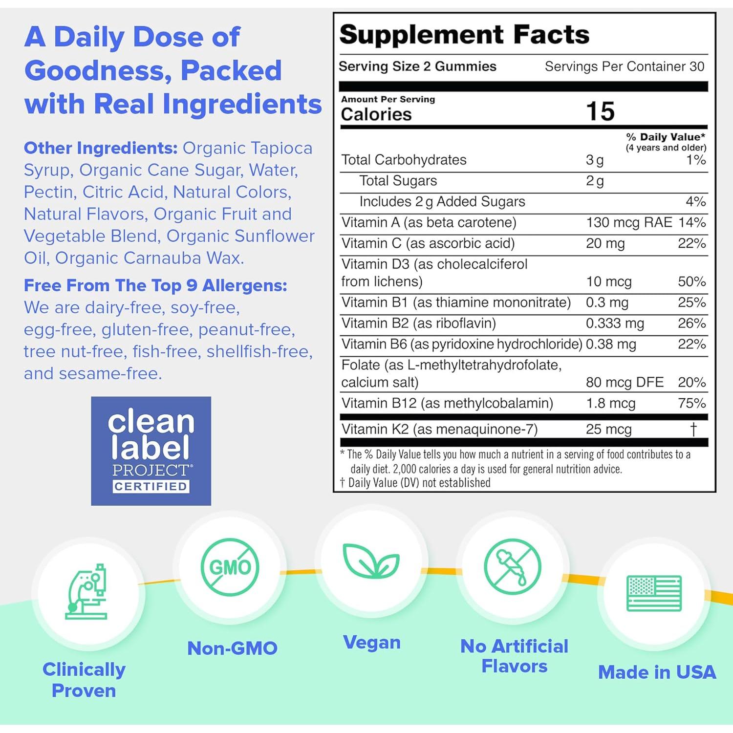Gomitas Multivitamínicas para Niños Primer Día 4+ - Fresa y Naranja