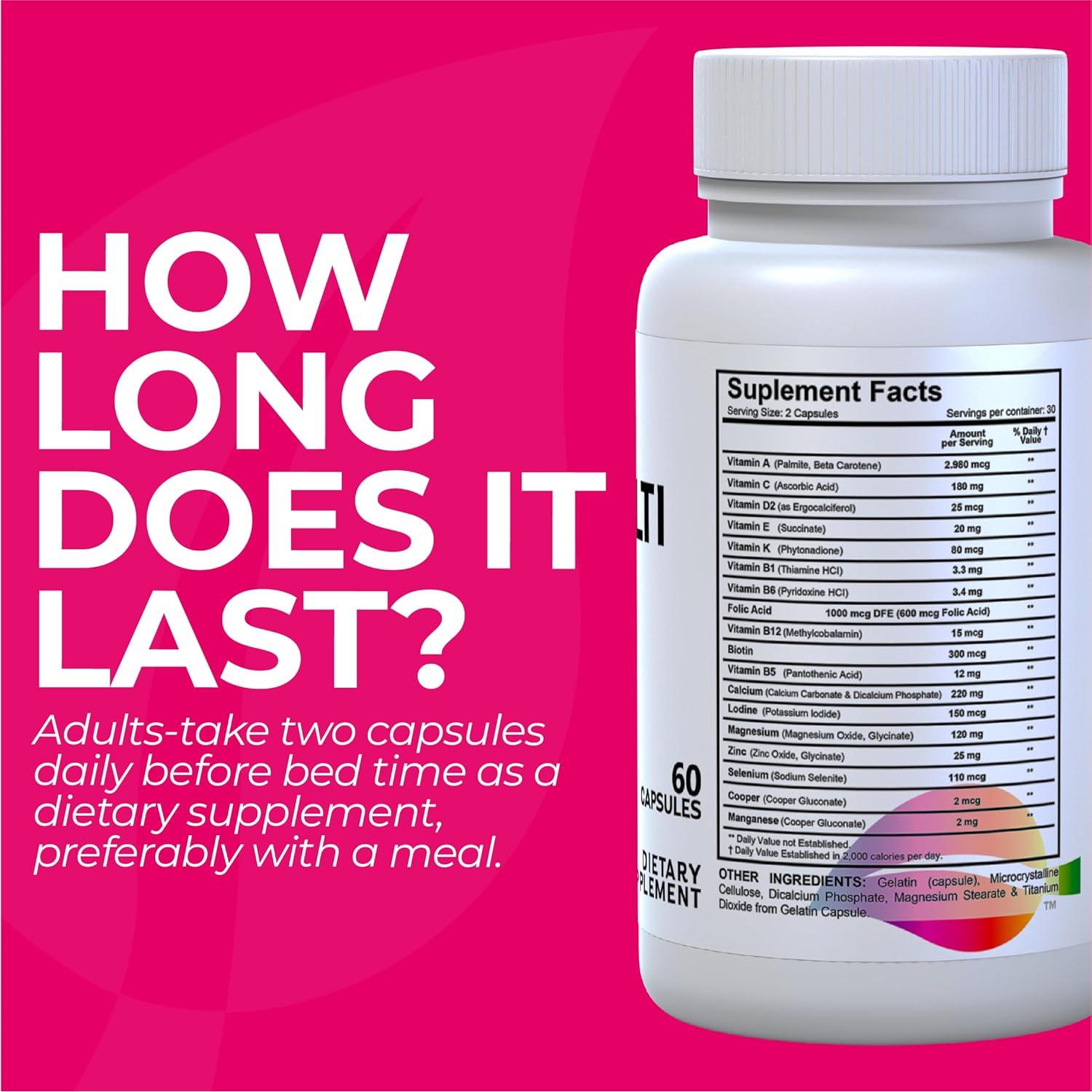 Multivitamínico para Mujeres Hallusa Natural - 60 Cápsulas