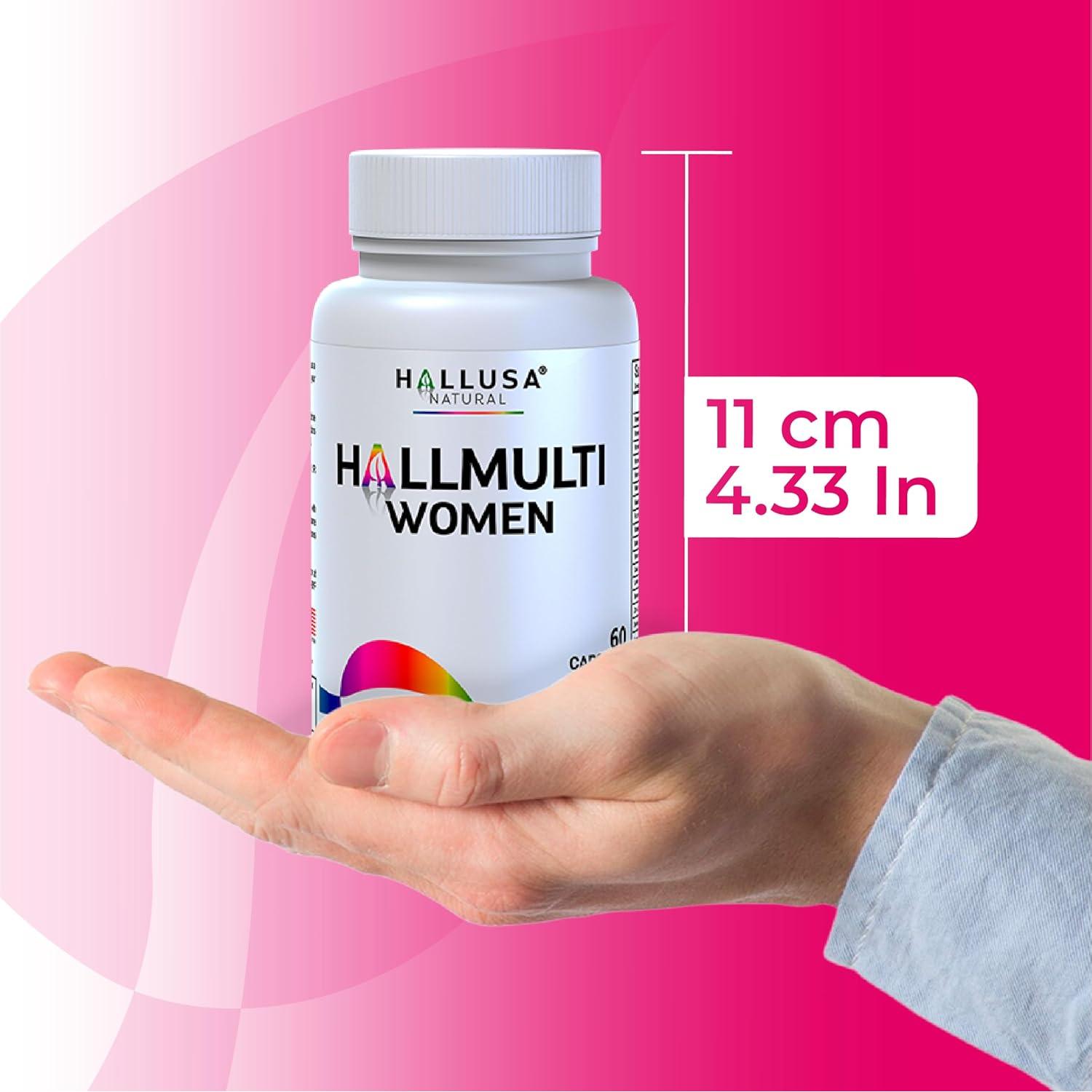 Multivitamínico para Mujeres Hallusa Natural - 60 Cápsulas