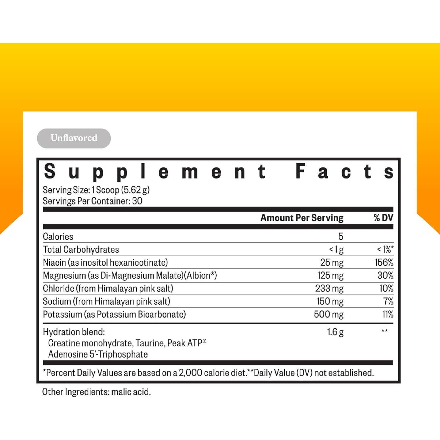 Polvo de Electrolitos Seeking Health 168.5g Sin Sabor