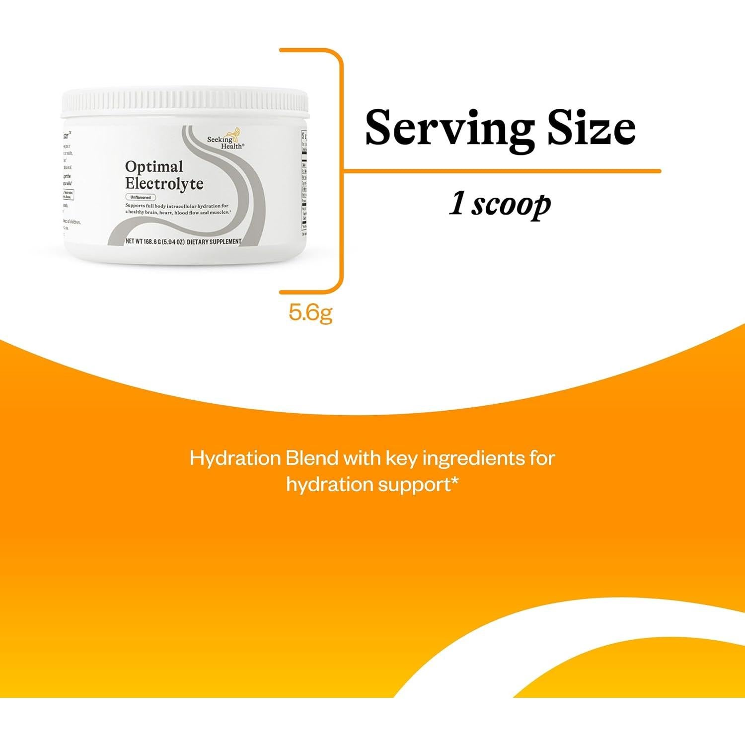 Polvo de Electrolitos Seeking Health 168.5g Sin Sabor